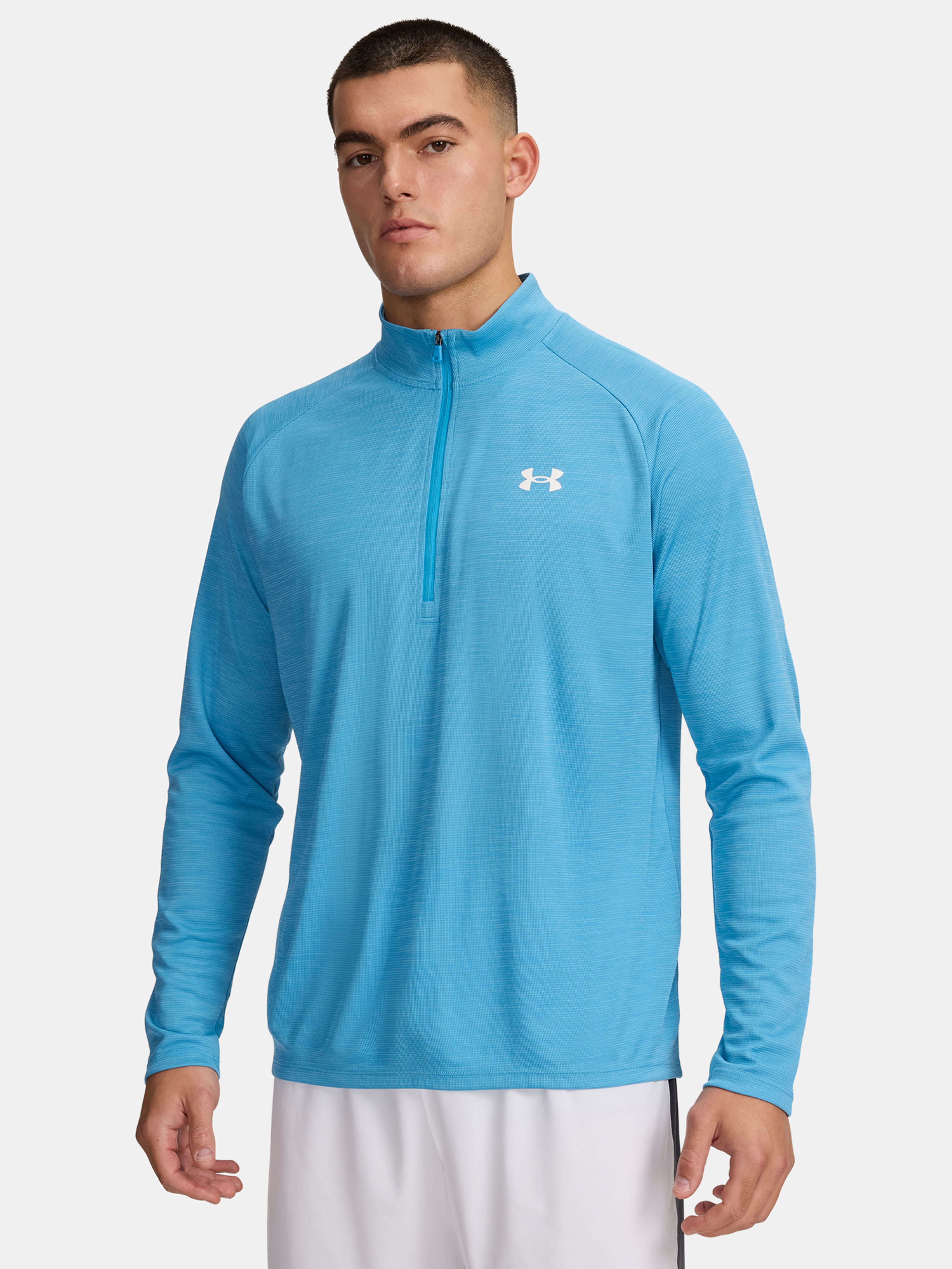 Férfi póló Under Armour UA Tech Textured 1/2 Zip-BLU