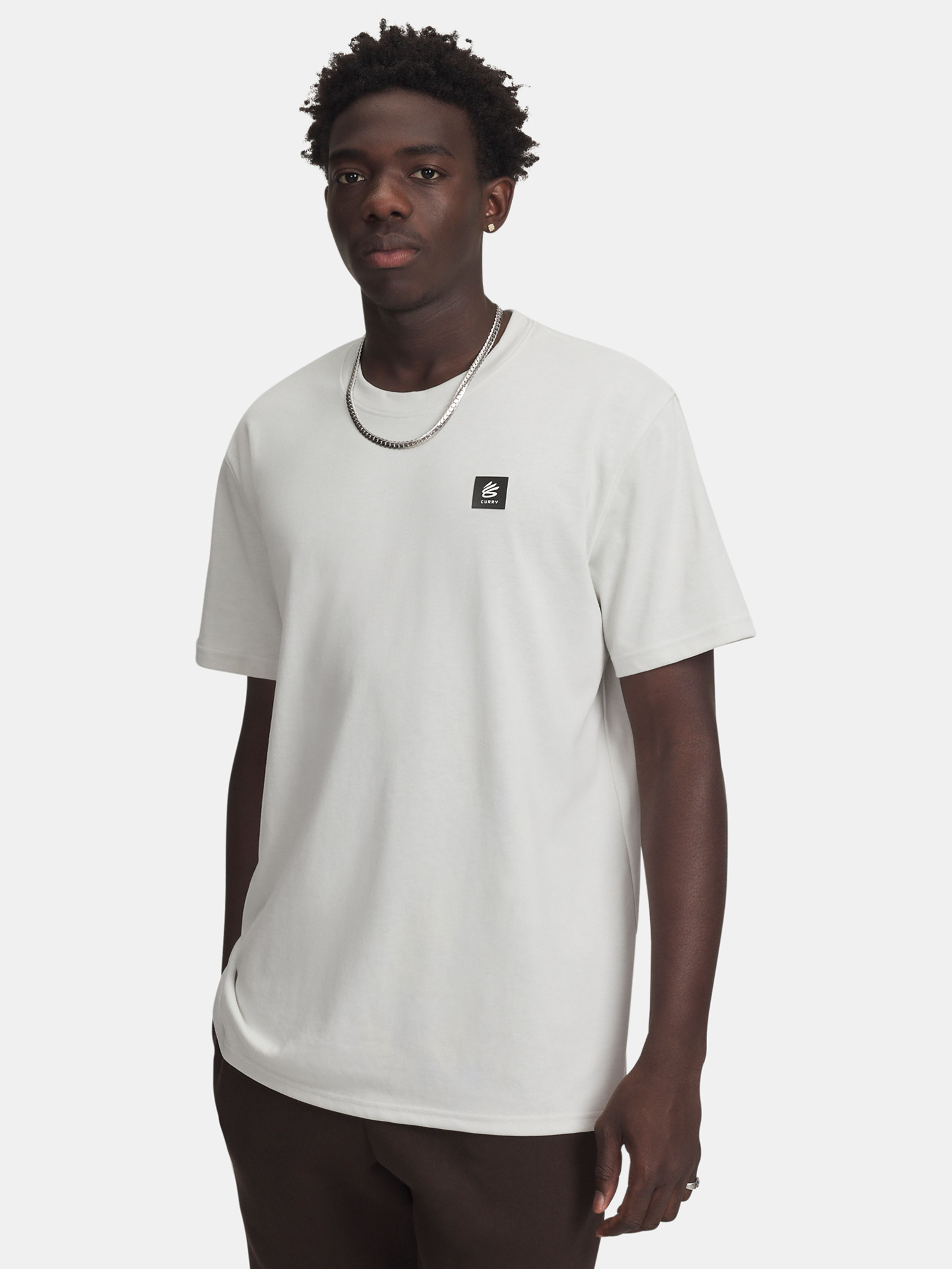Férfi póló Under Armour Curry Verbiage Tee 2-WHT