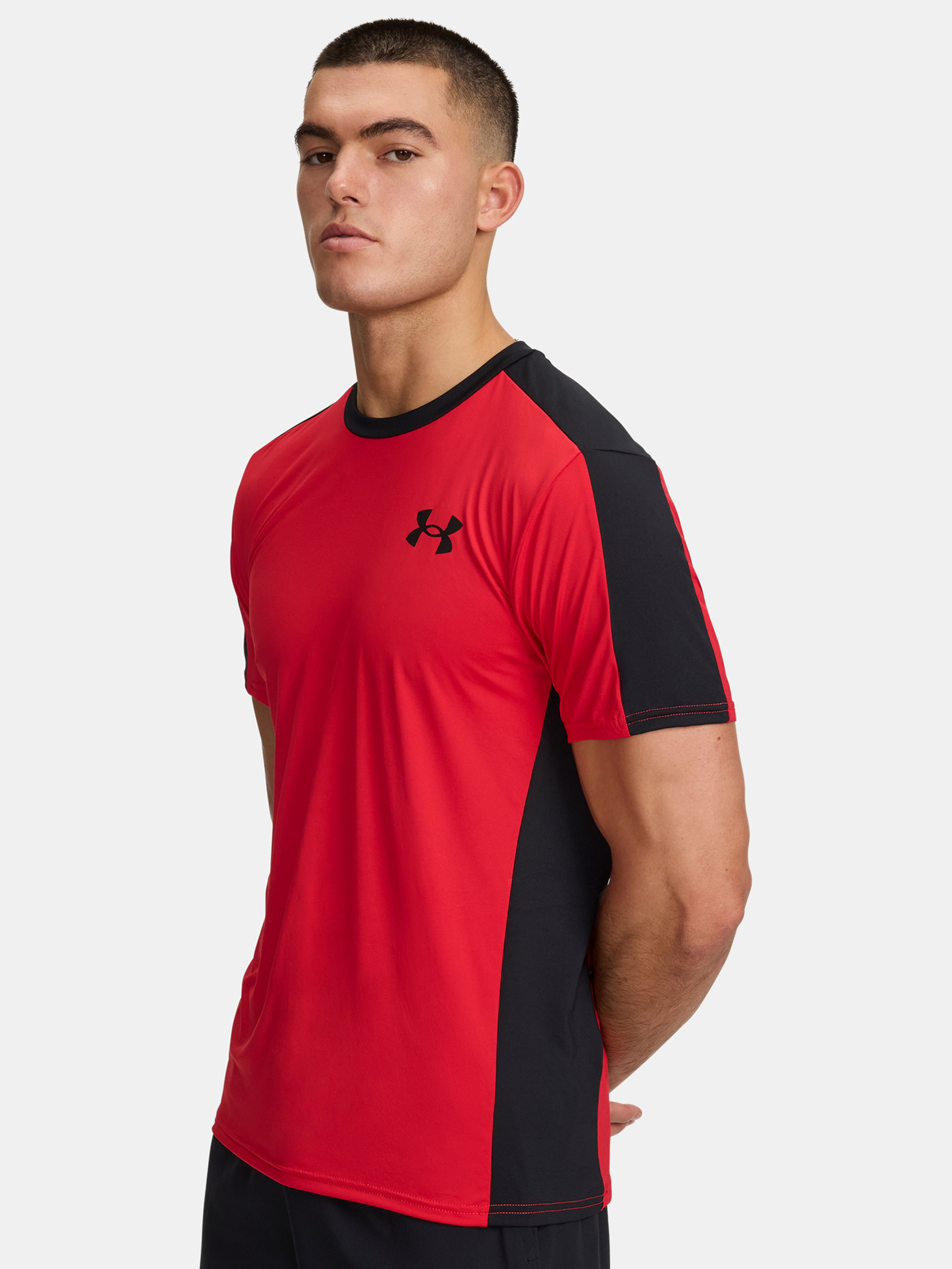 Férfi póló Under Armour UA HG Wordmark SS-RED