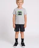 Zēnu komplekts Under Armour UA PRINTED SS SHORT SET-GRY-Pelēka - 001