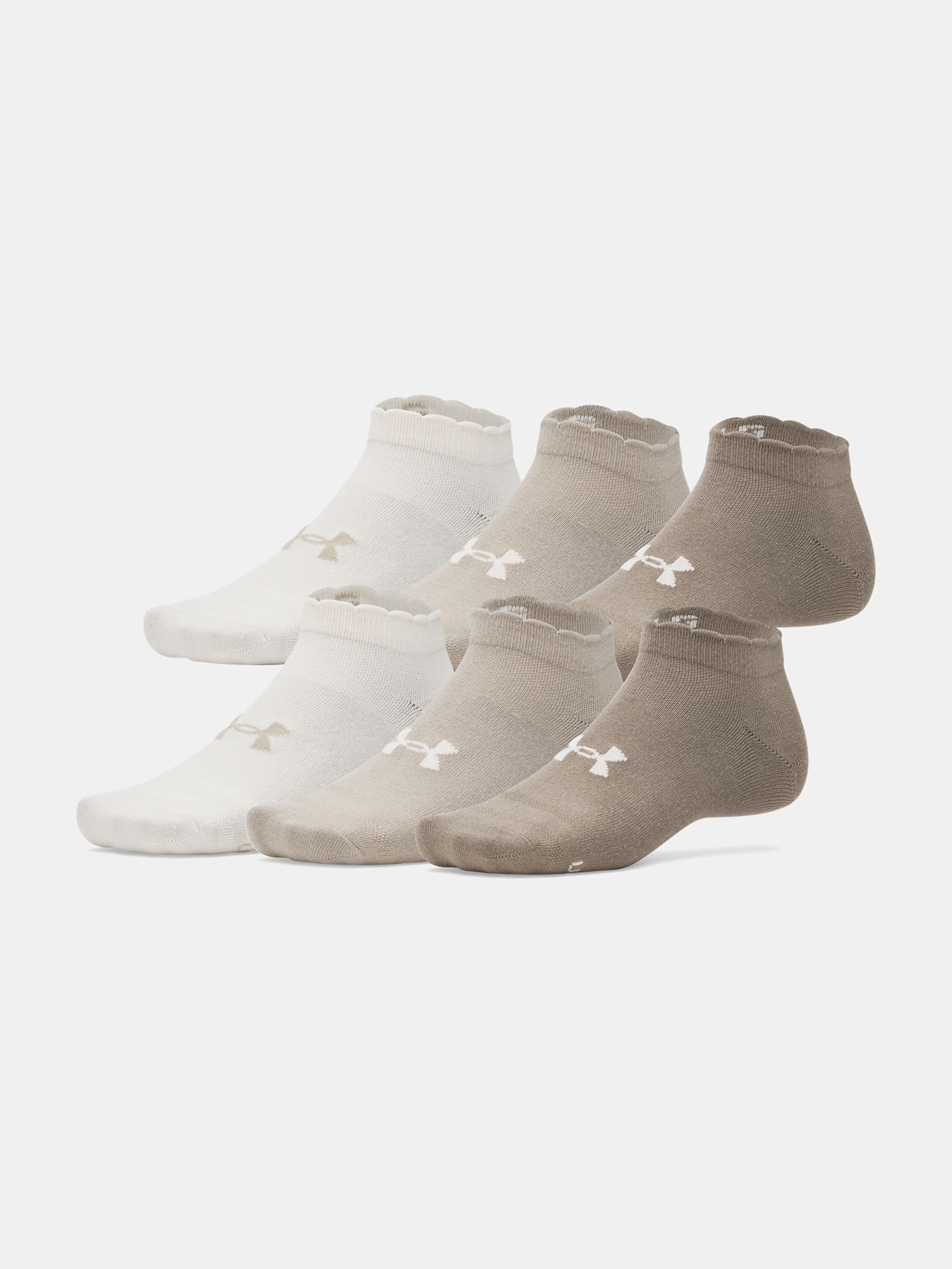 Unisex ponožky Under Armour Unisex UA Essential 6pk Low-BRN