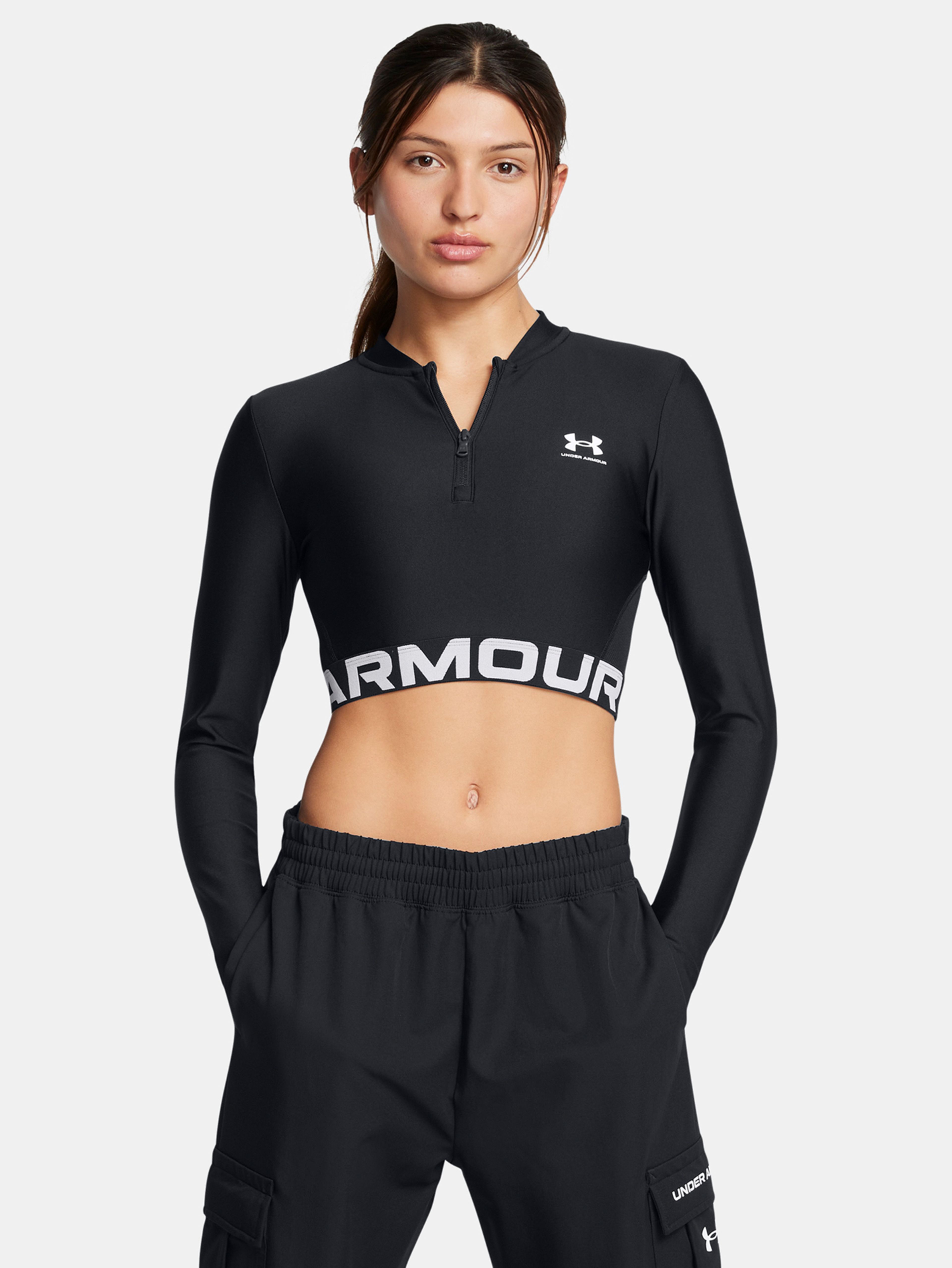 Női póló Under Armour HeatGear Rib 1/4 Zip LS