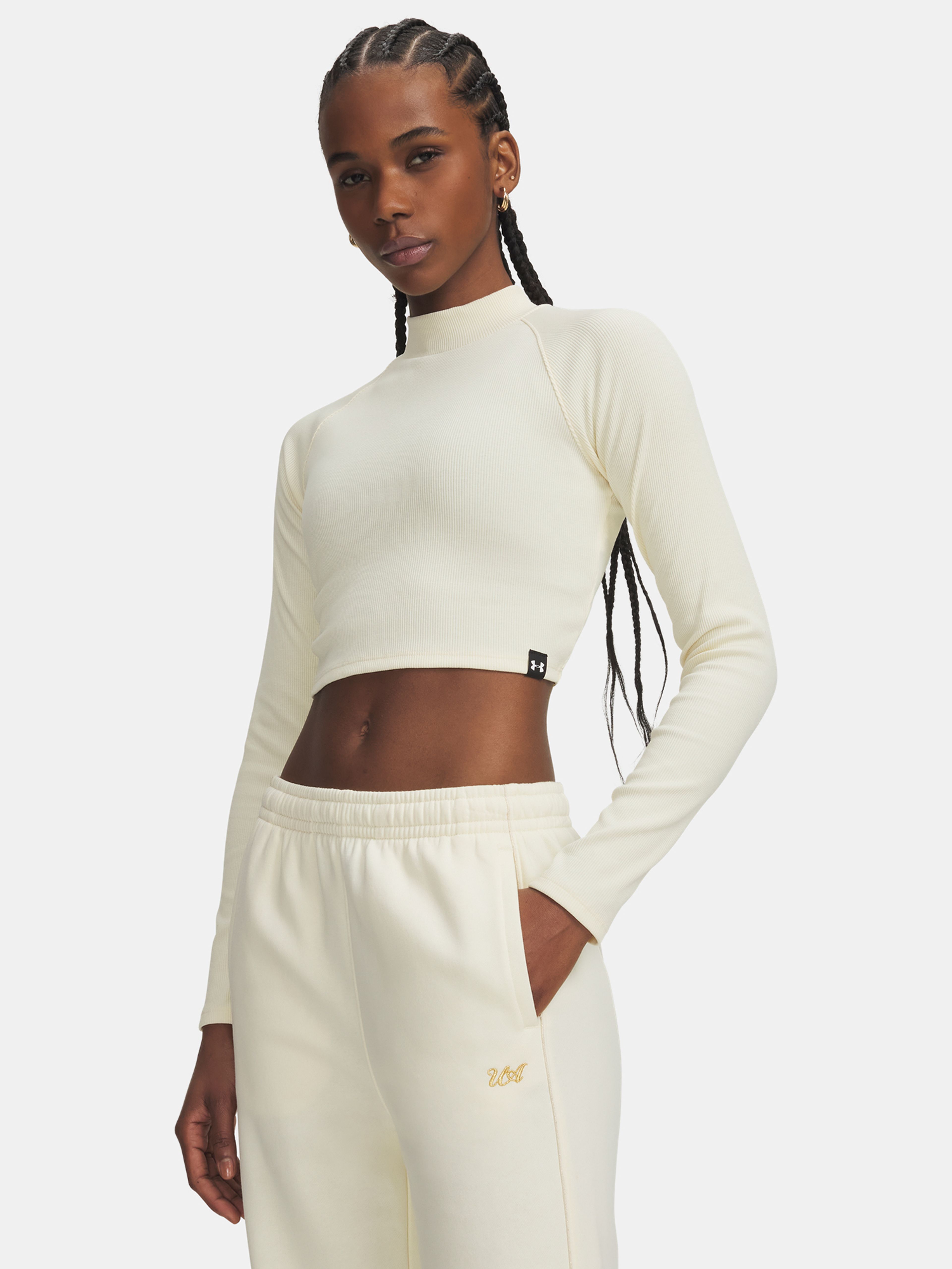 Dámské tričko Under Armour UA RIV RIB MOCK LS - 001