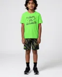 Chlapčenský set Under Armour UA TECH PRINTED SS SHORT SET-GRN-Zelená - 001