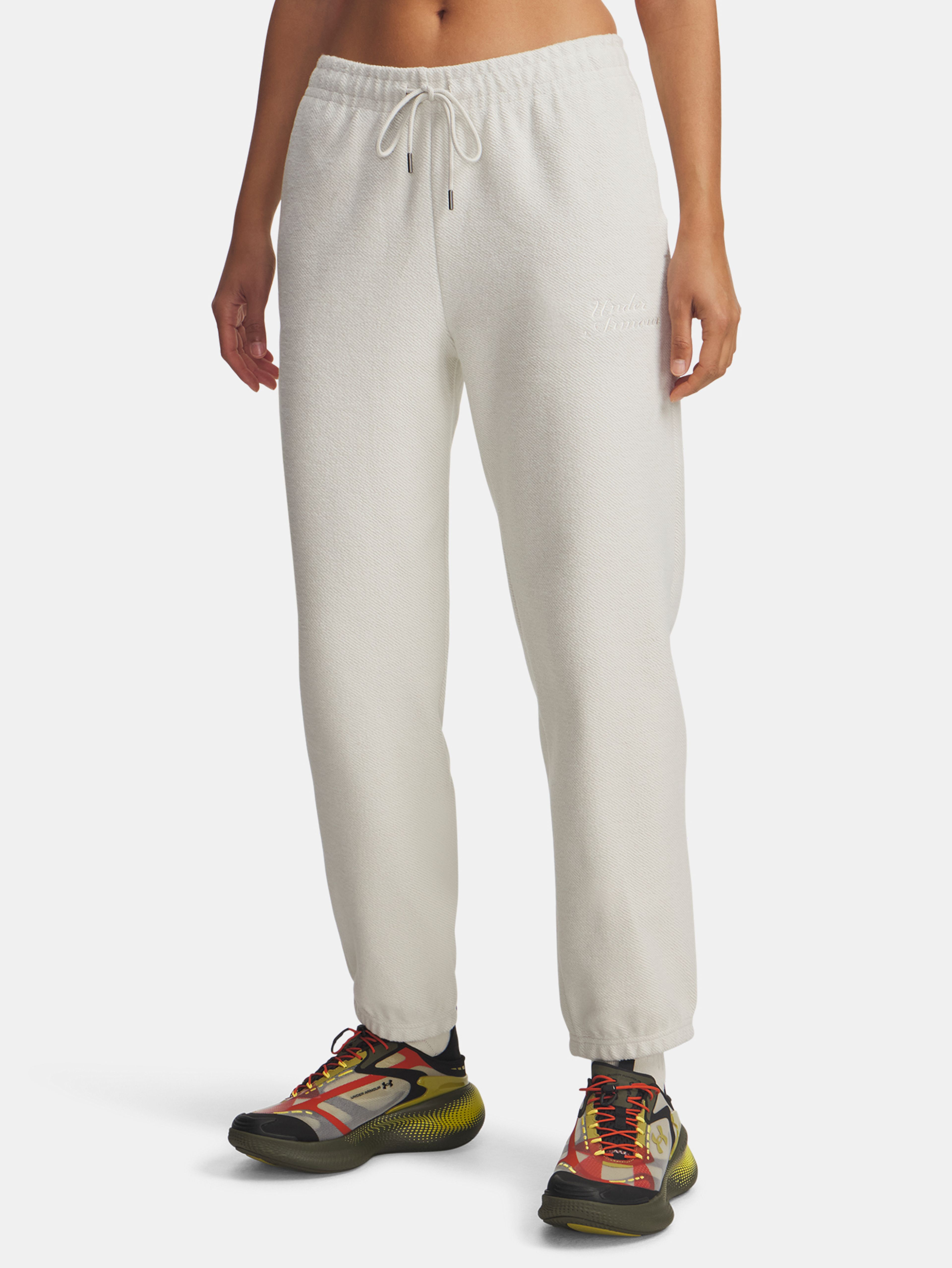 Moteriškos treningai Under Armour Icon Terry Varsity Jogger-WHT