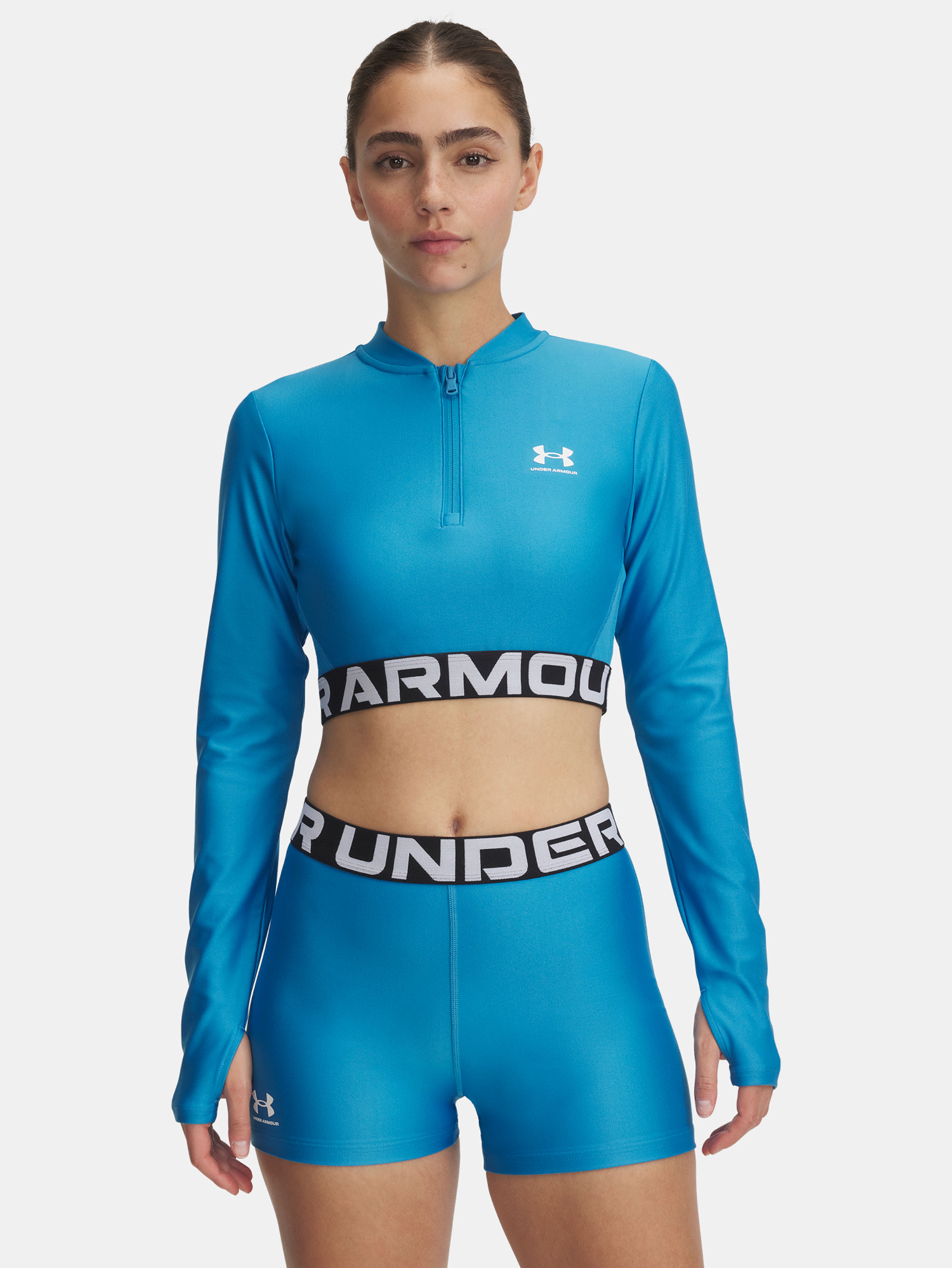Női póló Under Armour HeatGear Rib 1/4 Zip LS