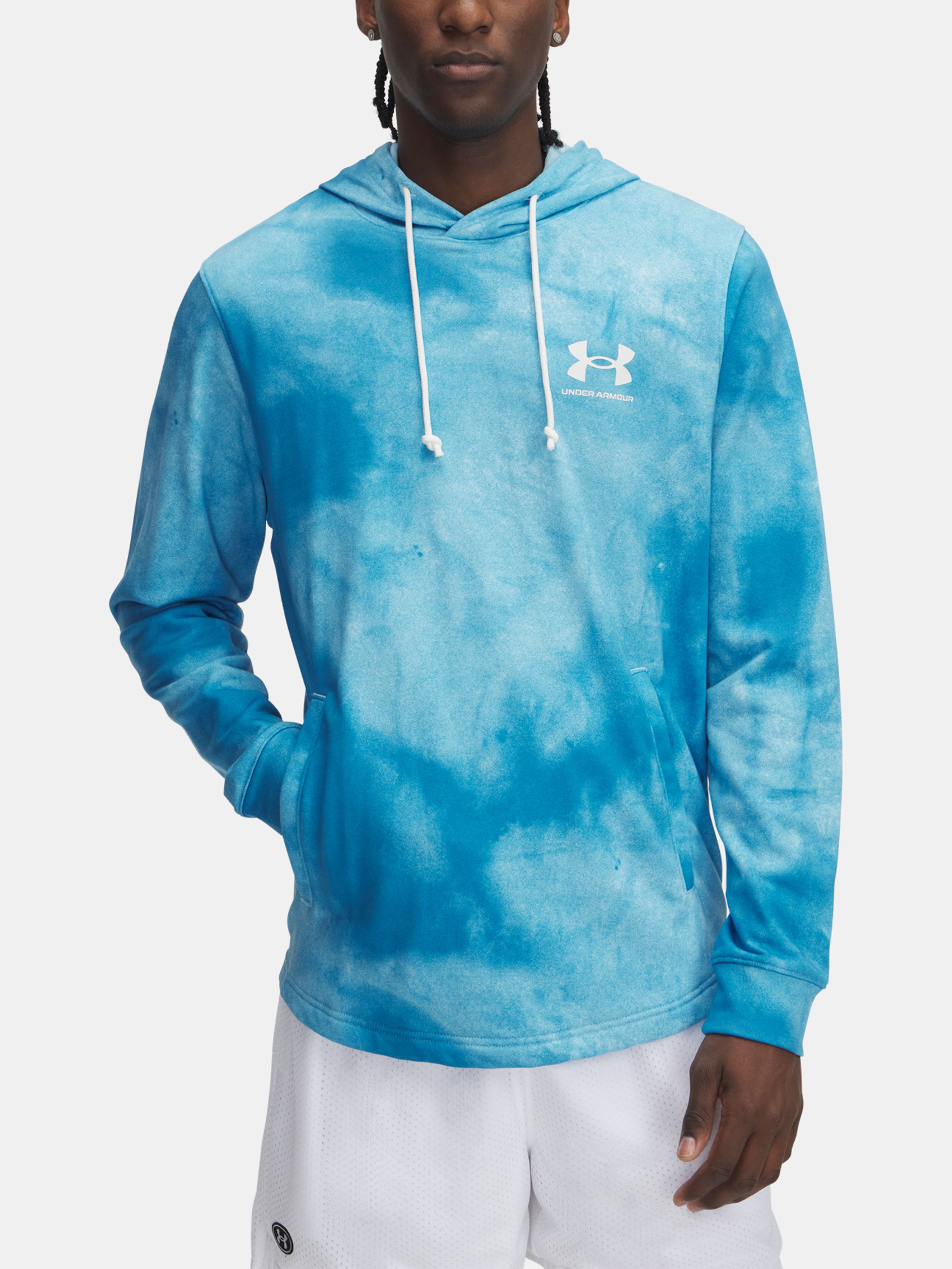 Férfi felső Under Armour UA Rival Terry AOP Hood Q1