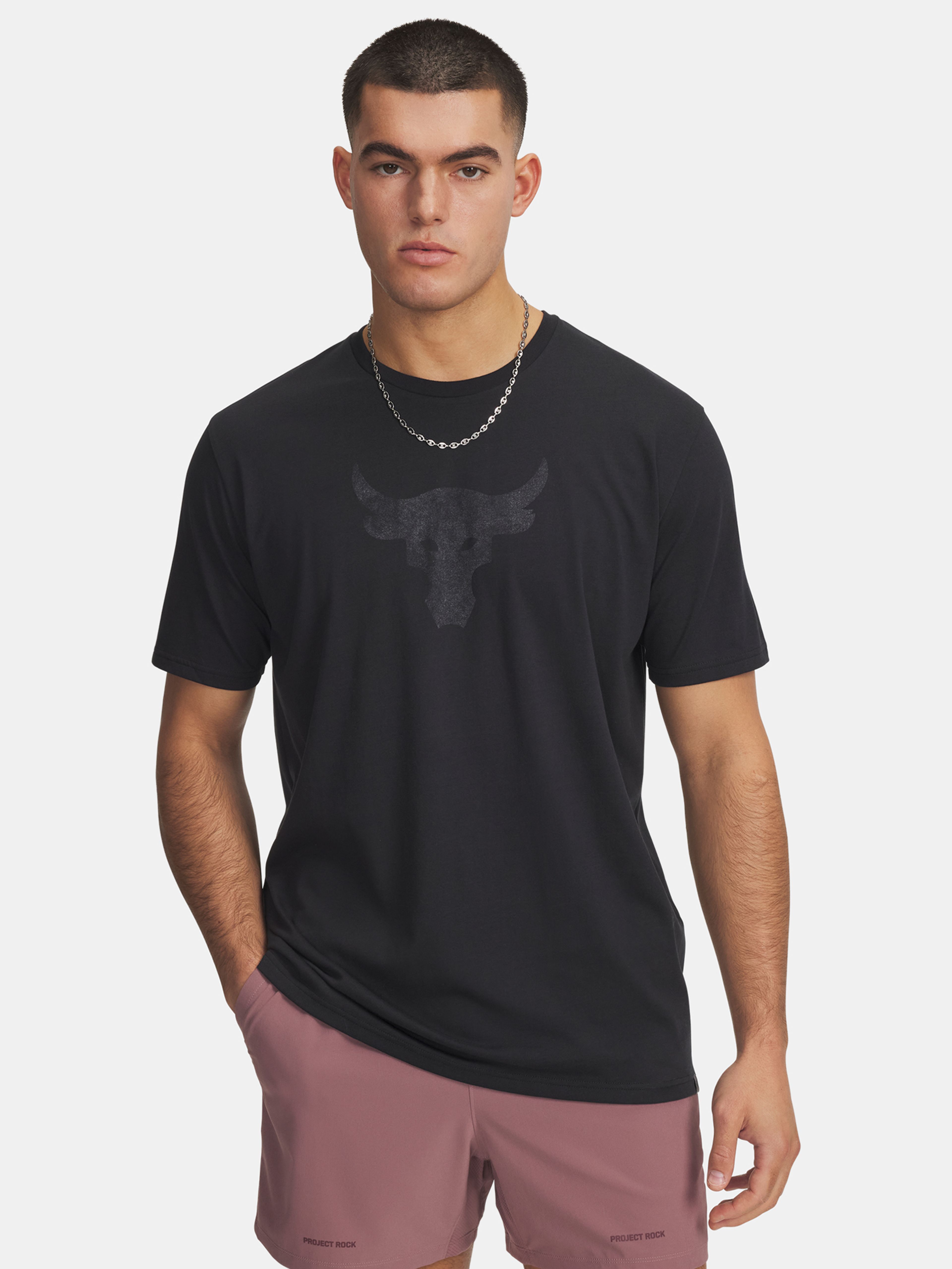 Férfi póló Under Armour UA Pjt Rck Brahma Bull SS-BLK