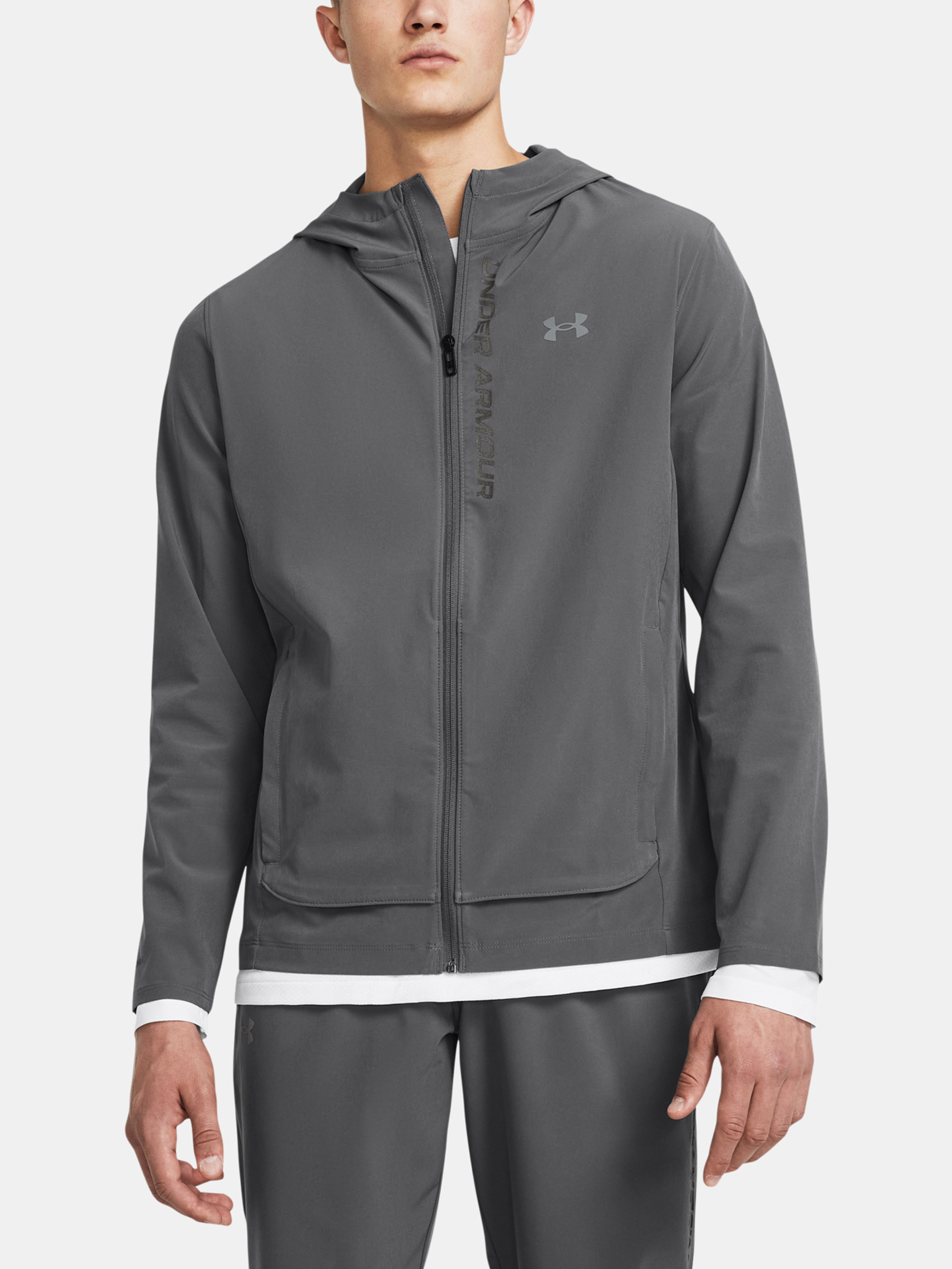 Pánská bunda Under Armour UA OUTRUN THE STORM JACKET-GRY