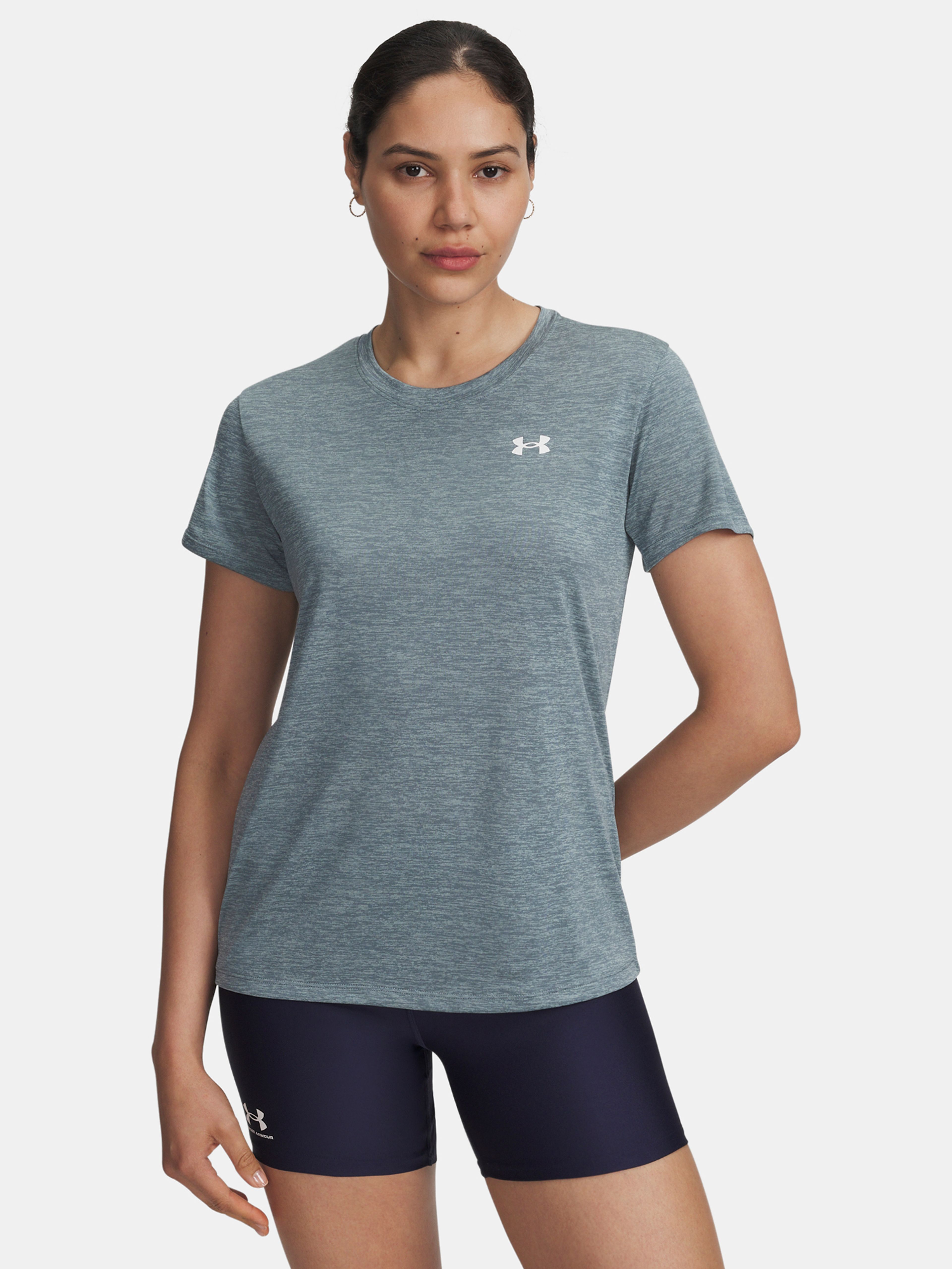 Moteriški marškinėliai Under Armour Tech SSC- Twist-BLU