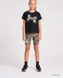 Tüdrukute komplekt Under Armour UA PRINTED BIKE SHORT SET-BLK-Must - 001
