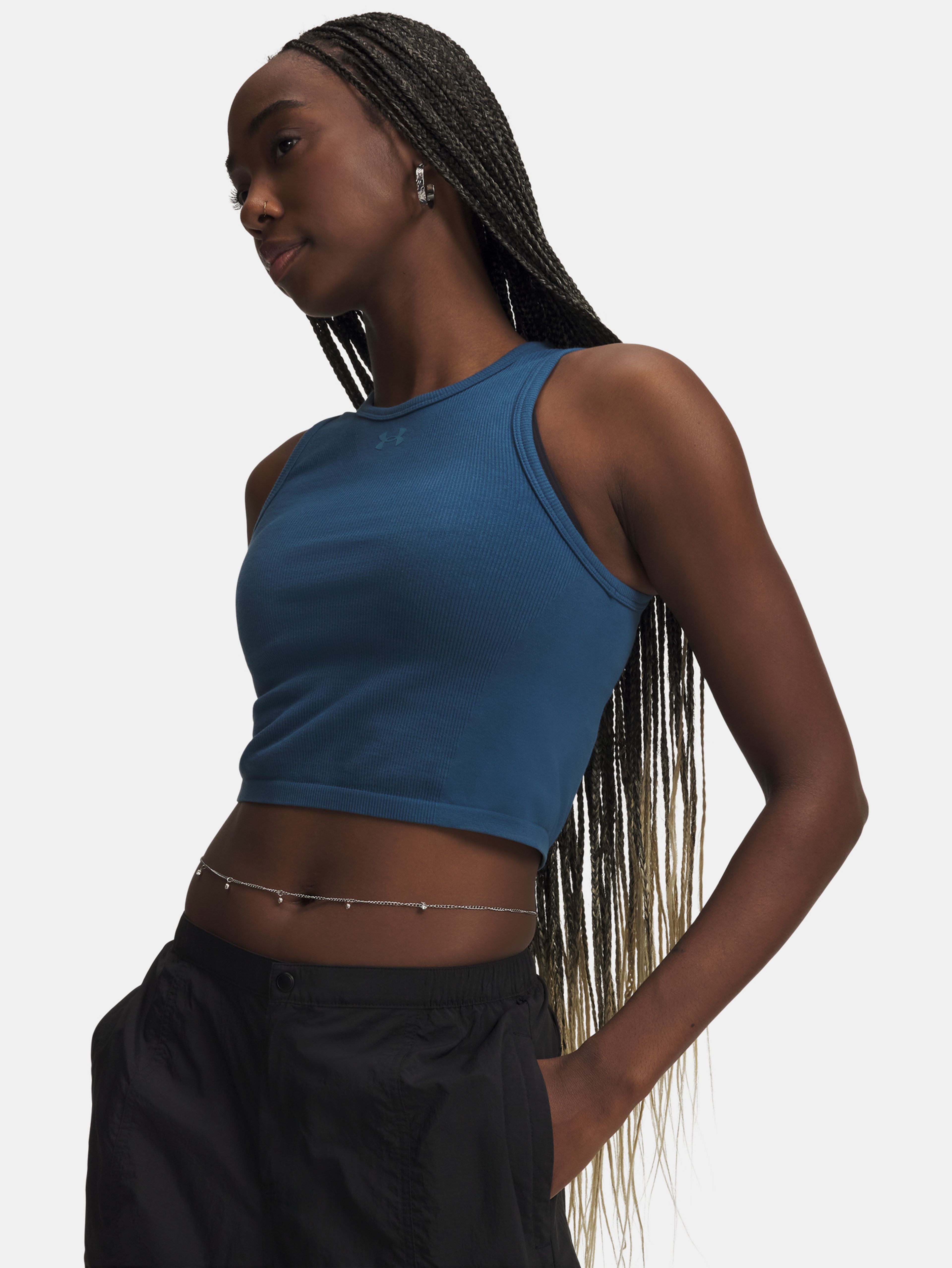 Sieviešu tops Under Armour Seamless Cotton Hand Tank-BLU