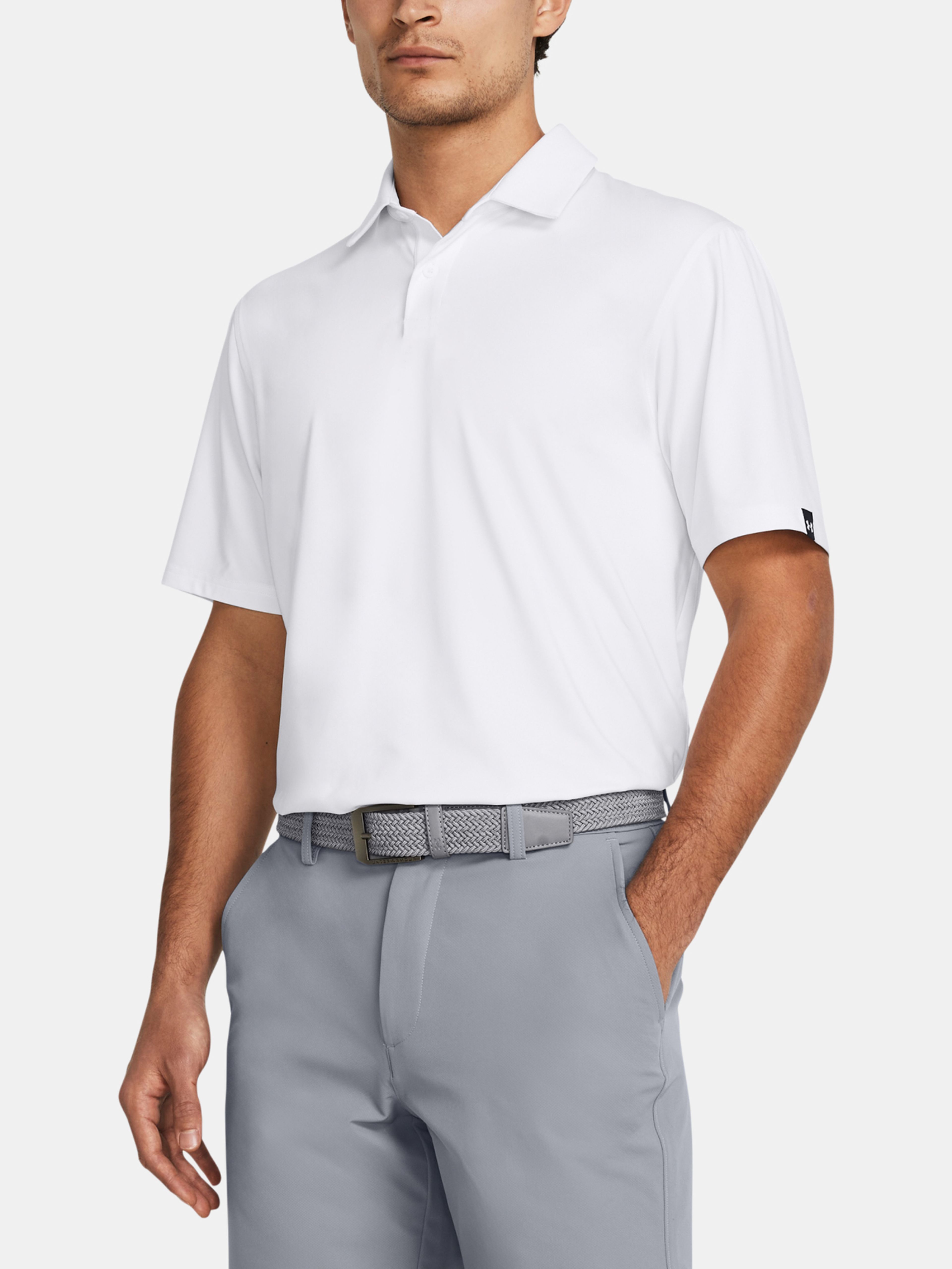 Pánske tričko Under Armour UA T2G Polo LB-WHT