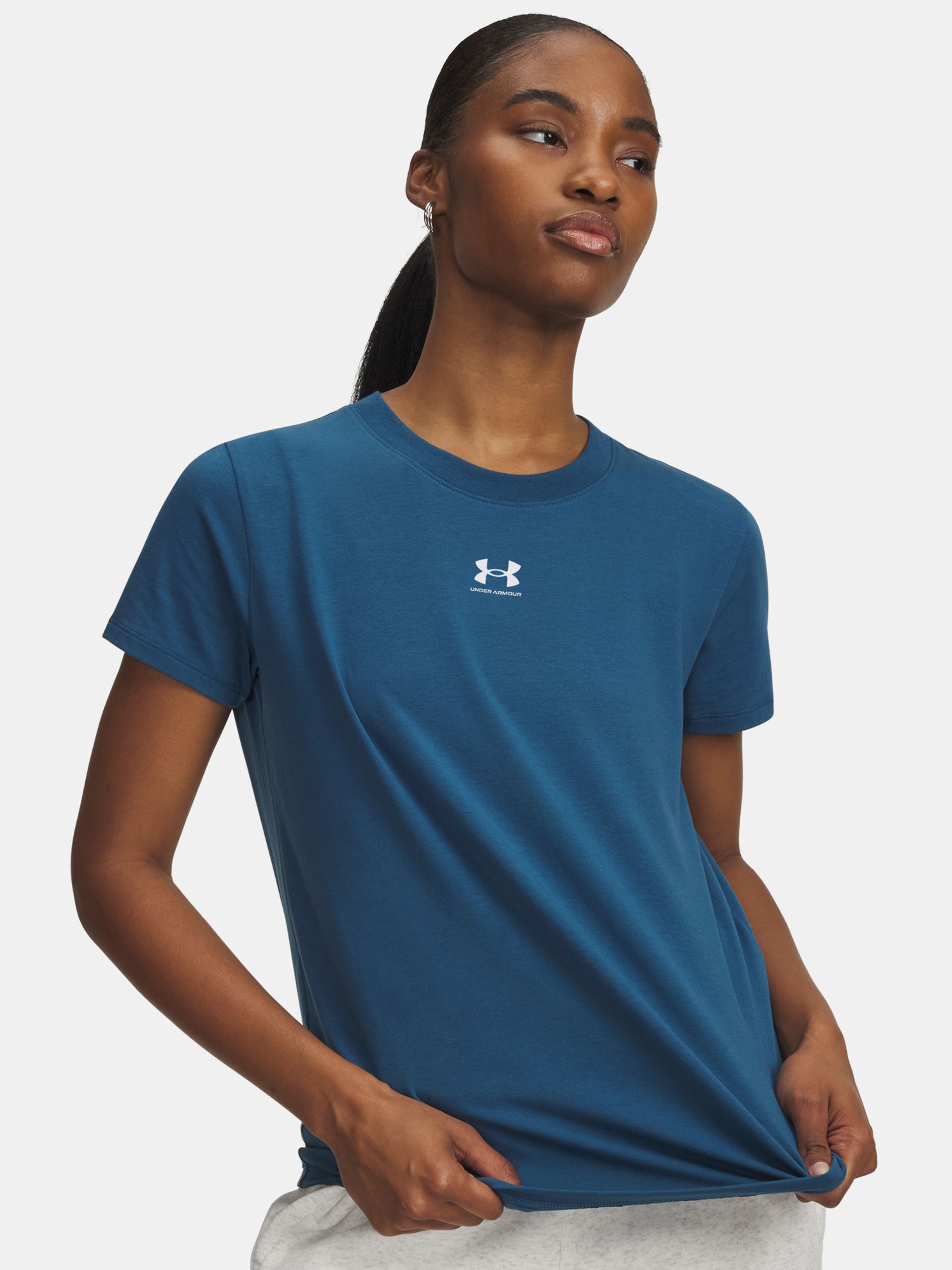 Dámske tričko Under Armour UA Rival Core SS-BLU - 001