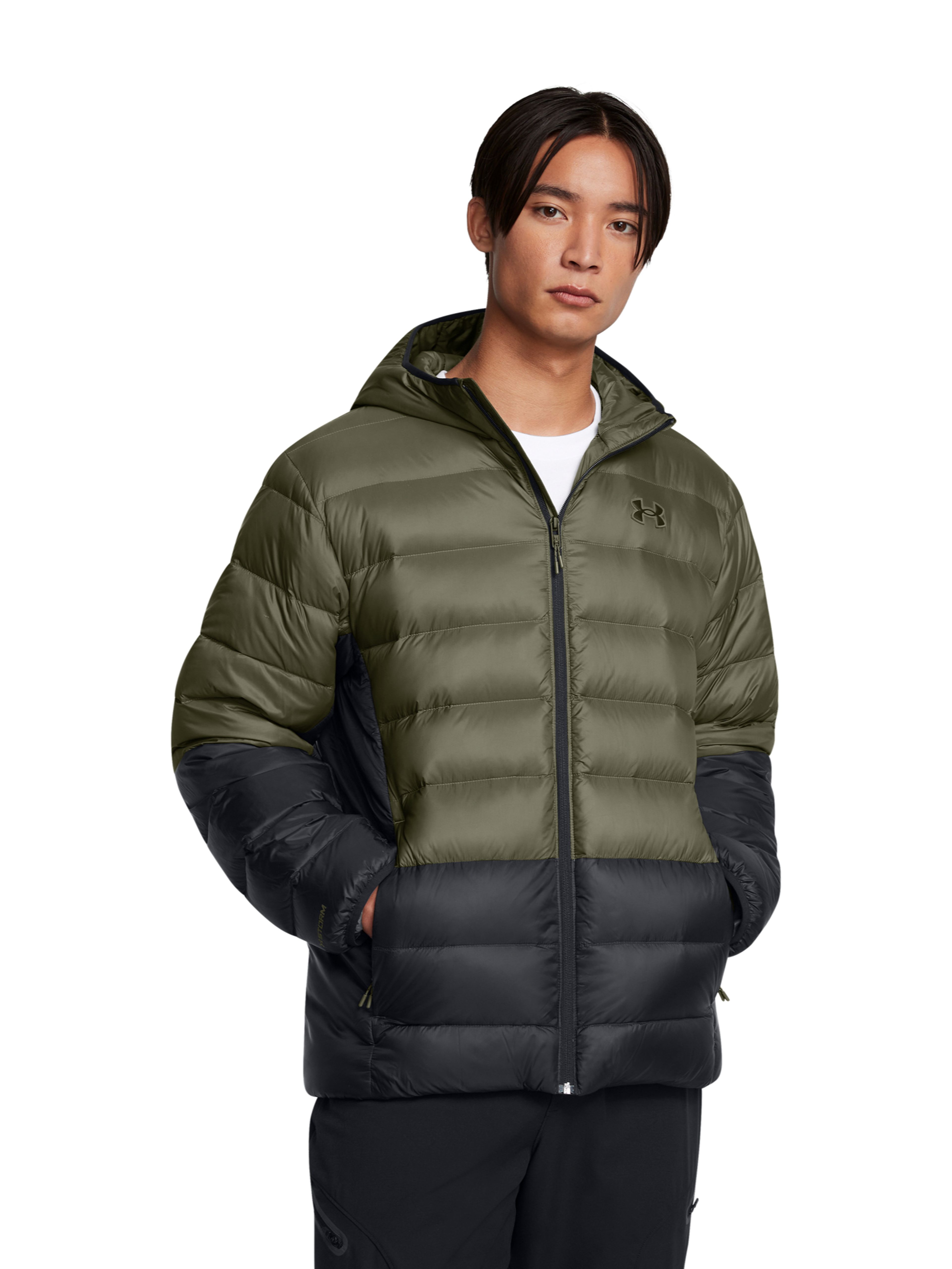 Pánská bunda Under Armour LEGEND DOWN HOODED JACKET-GRN