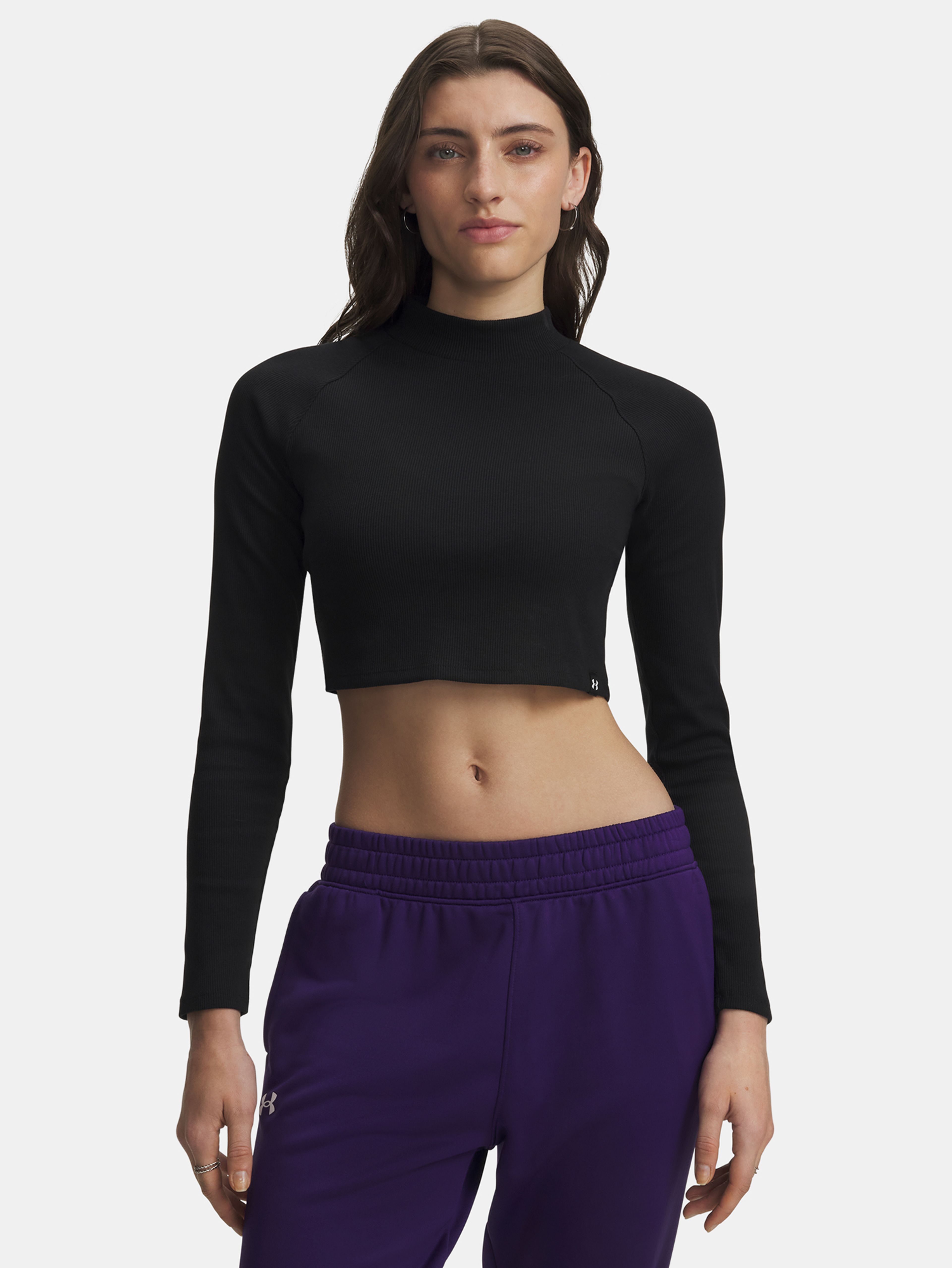 Dámské tričko Under Armour UA RIV RIB MOCK LS - 001
