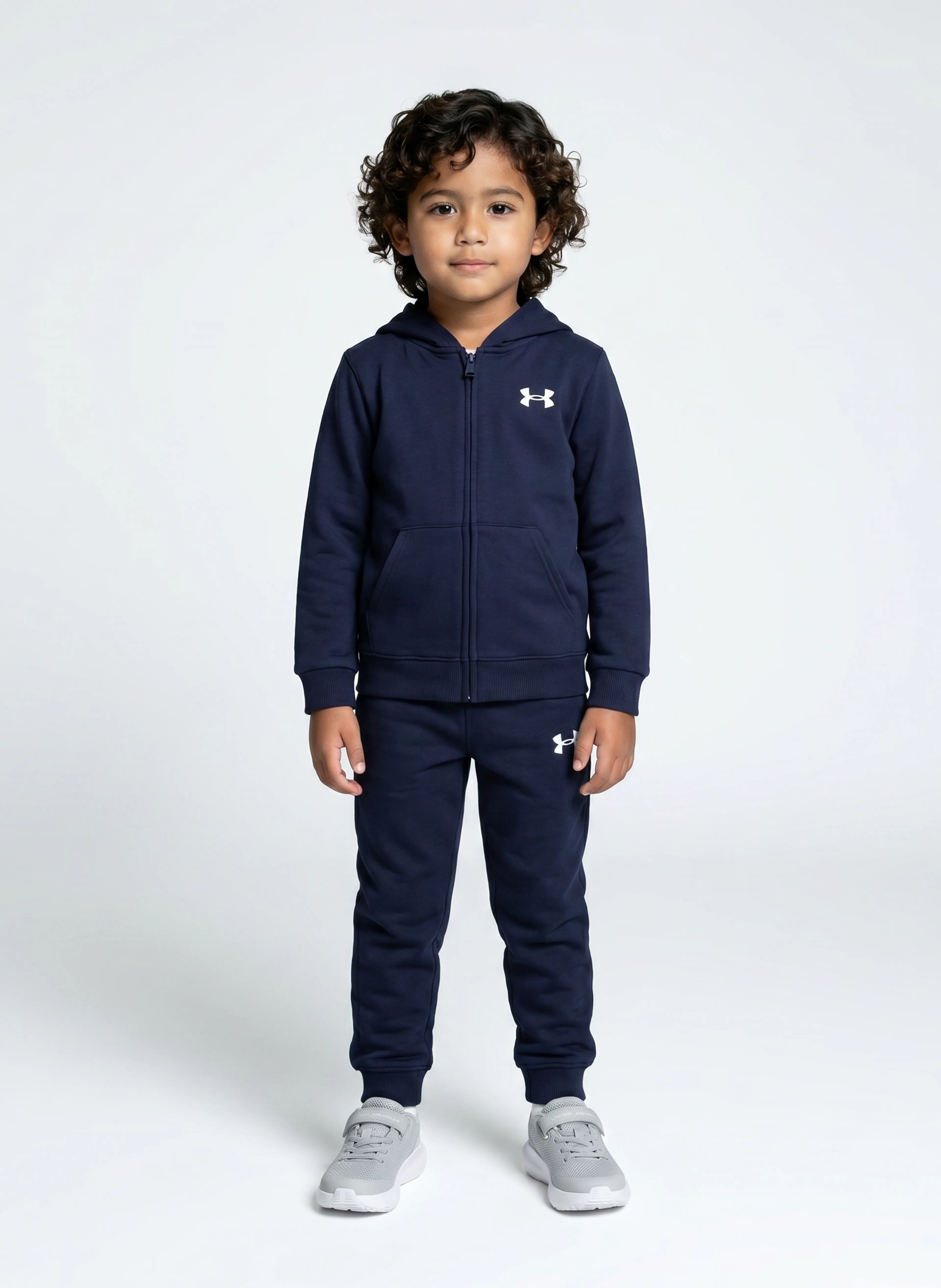 Chlapčenský set Under Armour UA BRANDED LOGO FZ SET-NVY - 002