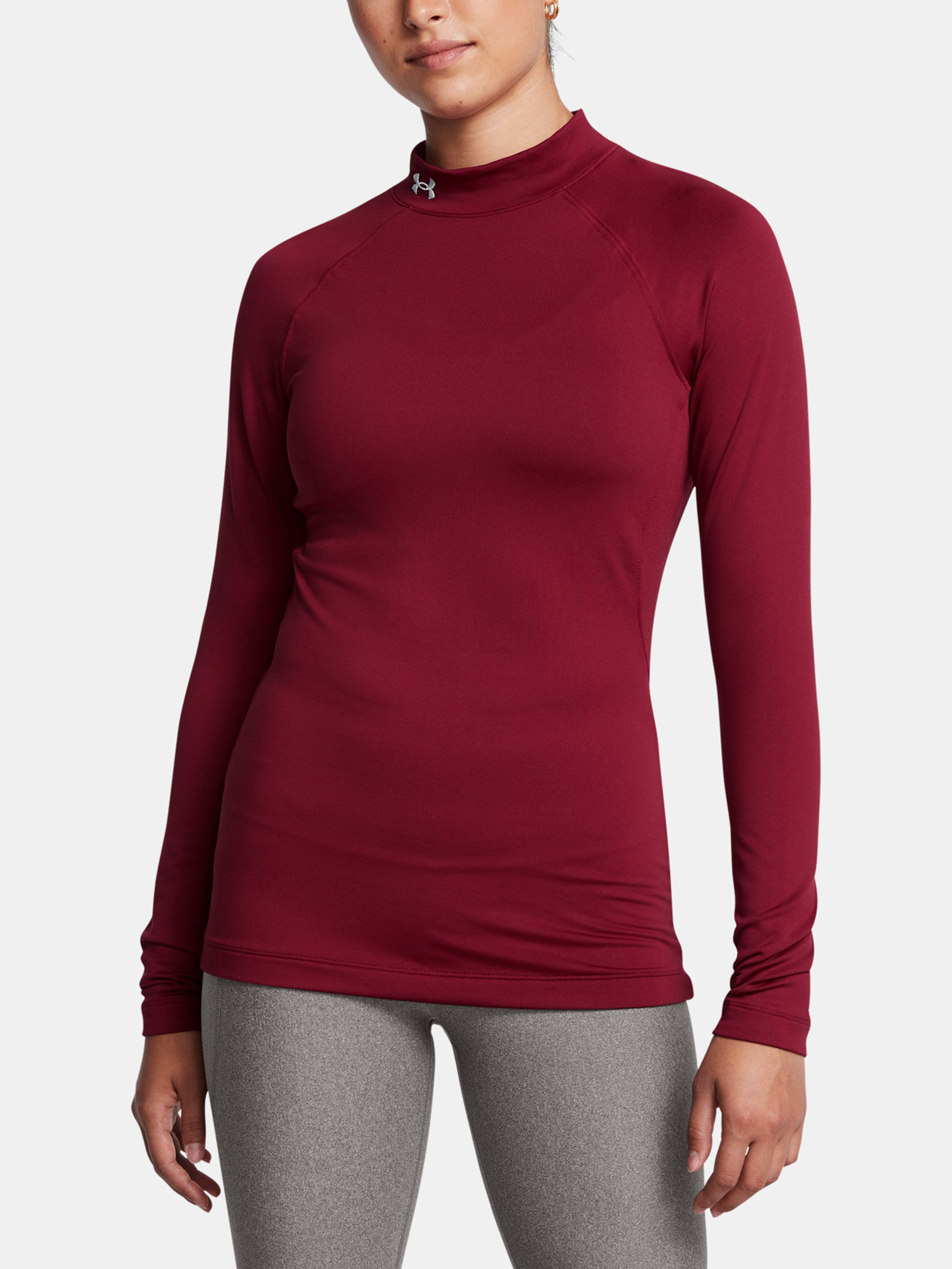 Ženska majica Under Armour UA CG Authentics Mockneck-RED