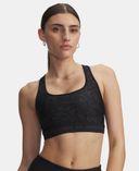 Sieviešu krūšturis Under Armour Crossback Mid Print-Melna - 004