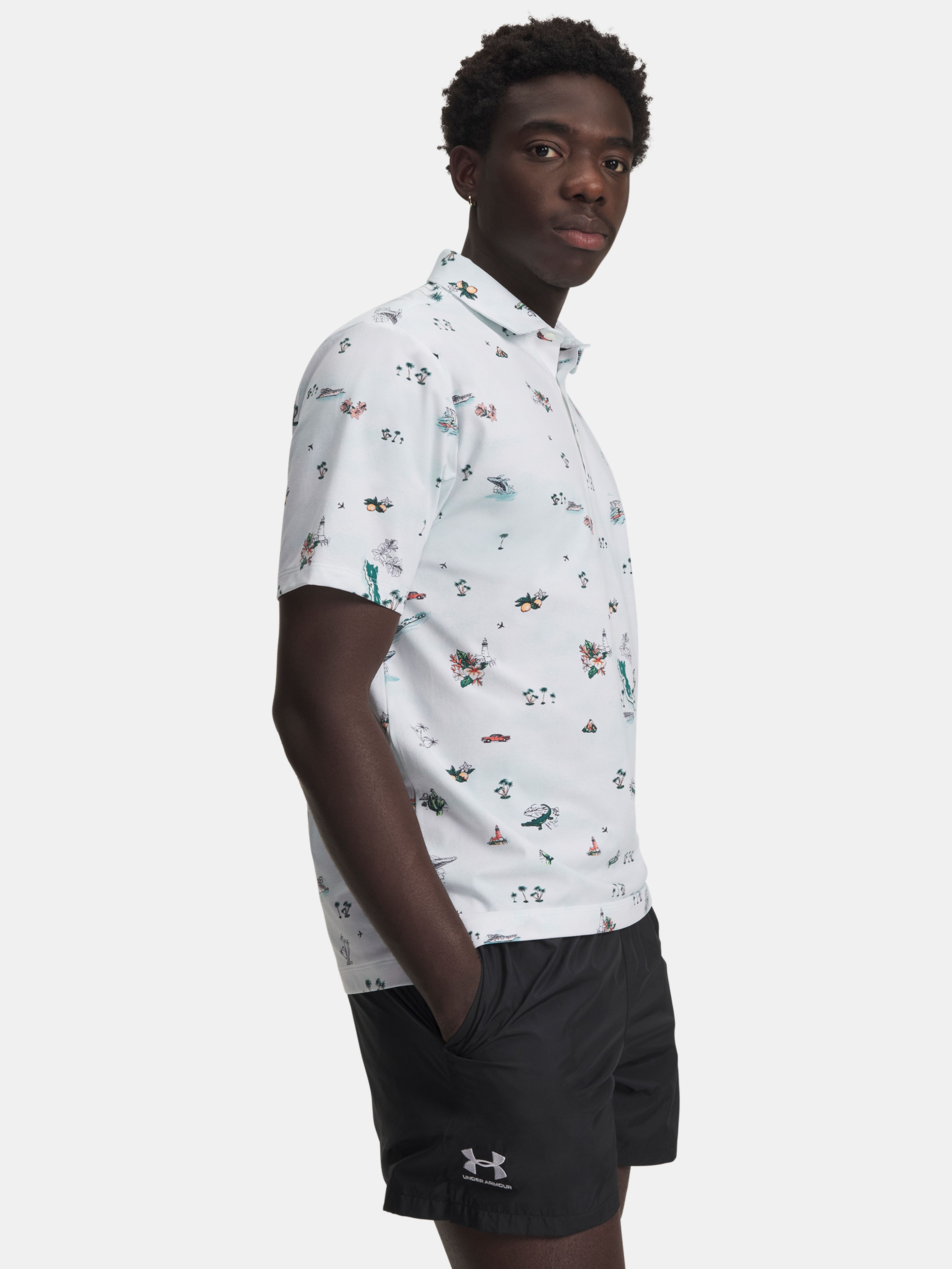 Férfi póló Under Armour ArmourDry Golf Trip Printed
