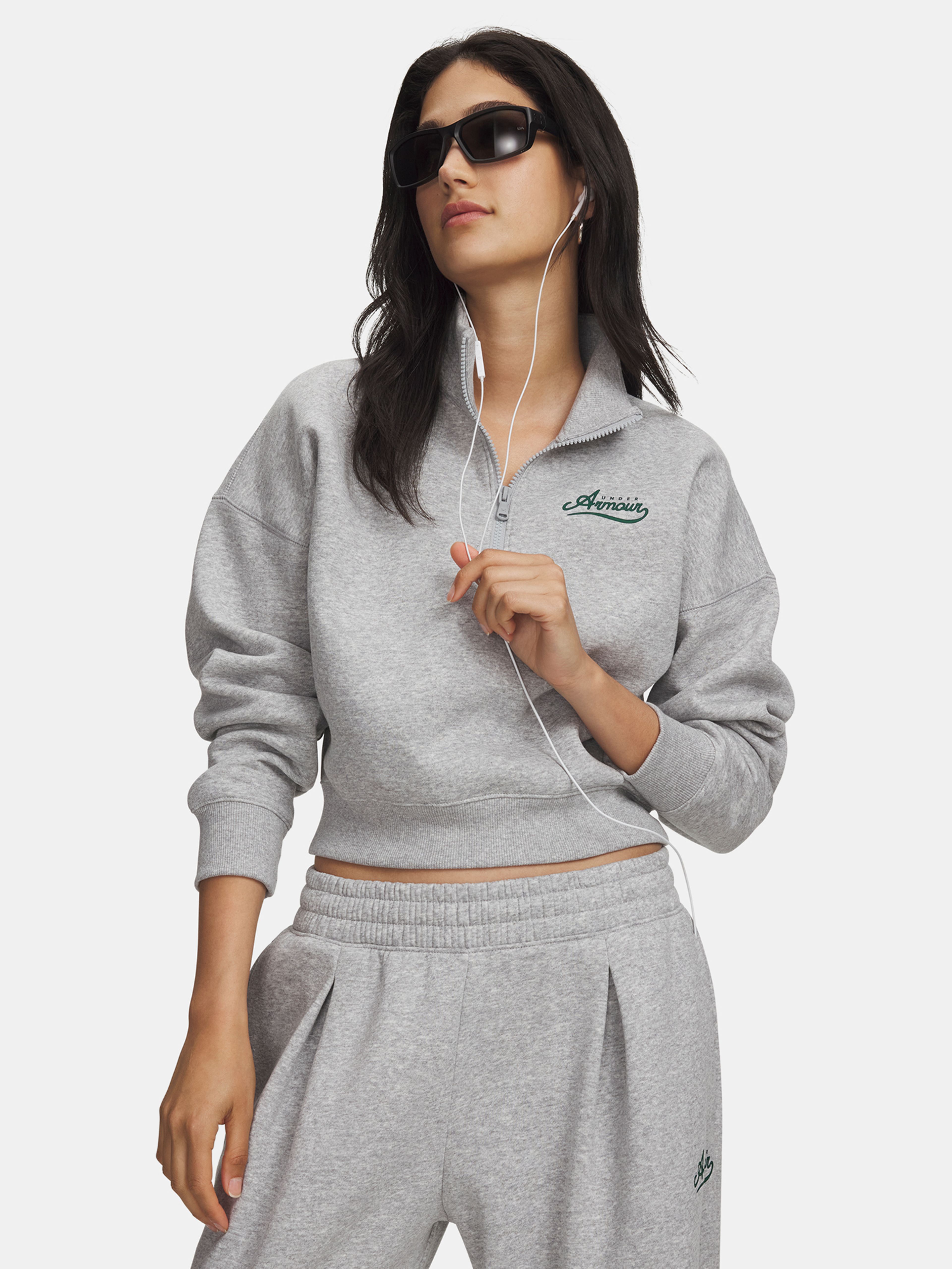 Naiste dressipluus Under Armour RIVAL FLEECE VARSITY HZ - 001