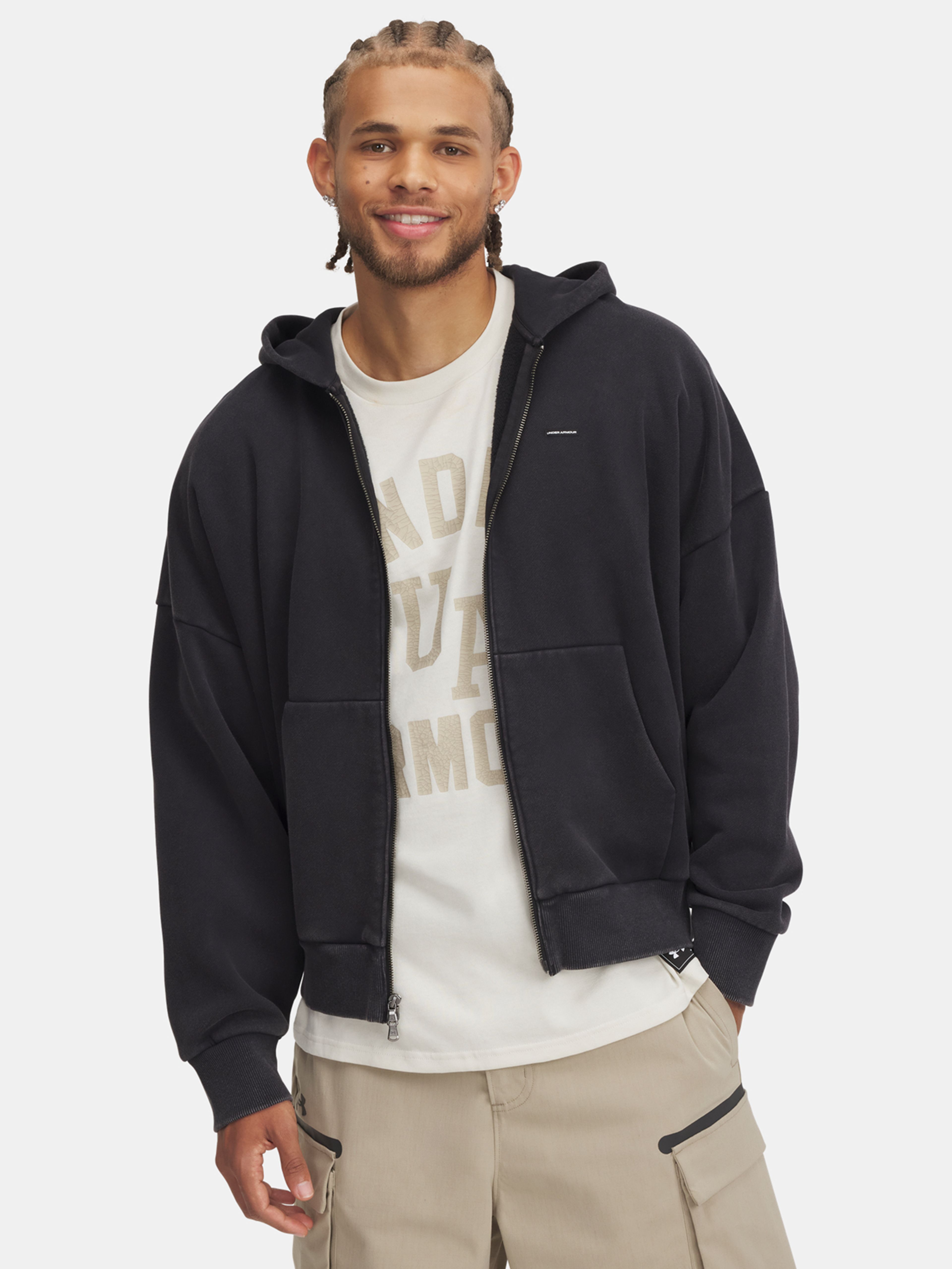 Férfi felső Under Armour Icon HWT Fleece Wash FZ
