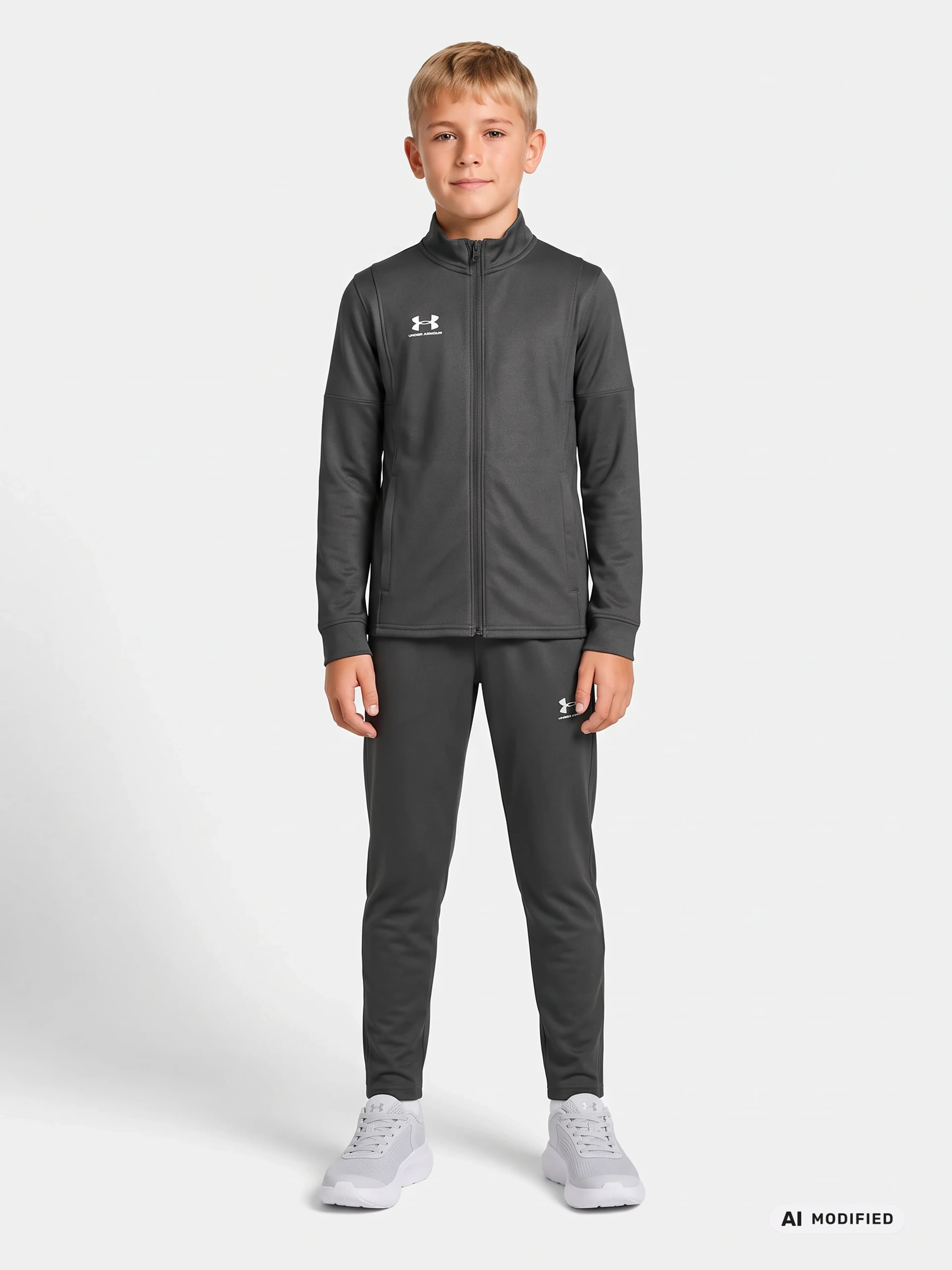 Chlapecká souprava Under Armour UA B's Challenger Tracksuit-GRY - 001