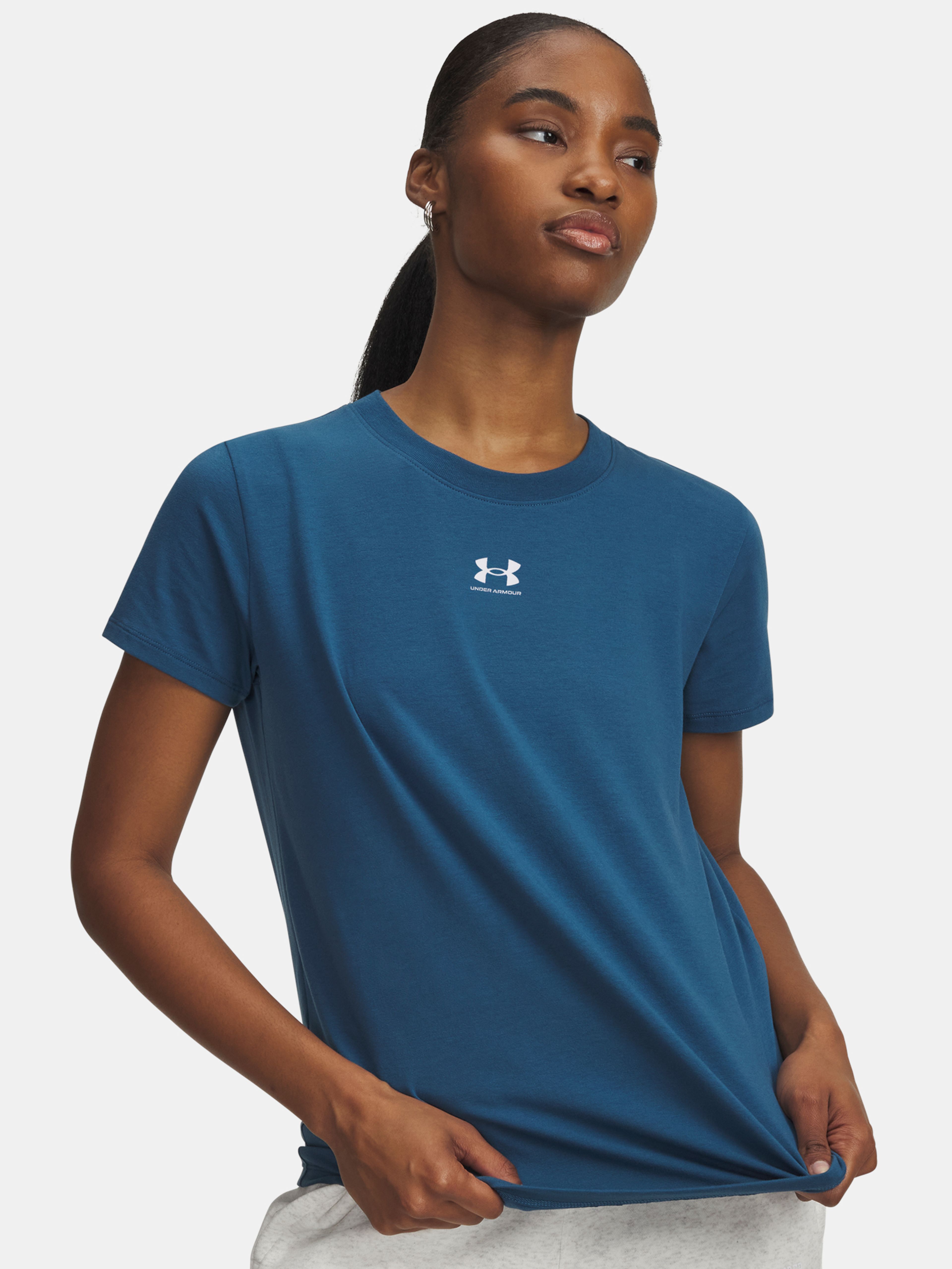 Dámské tričko Under Armour UA Rival Core SS-BLU - 001