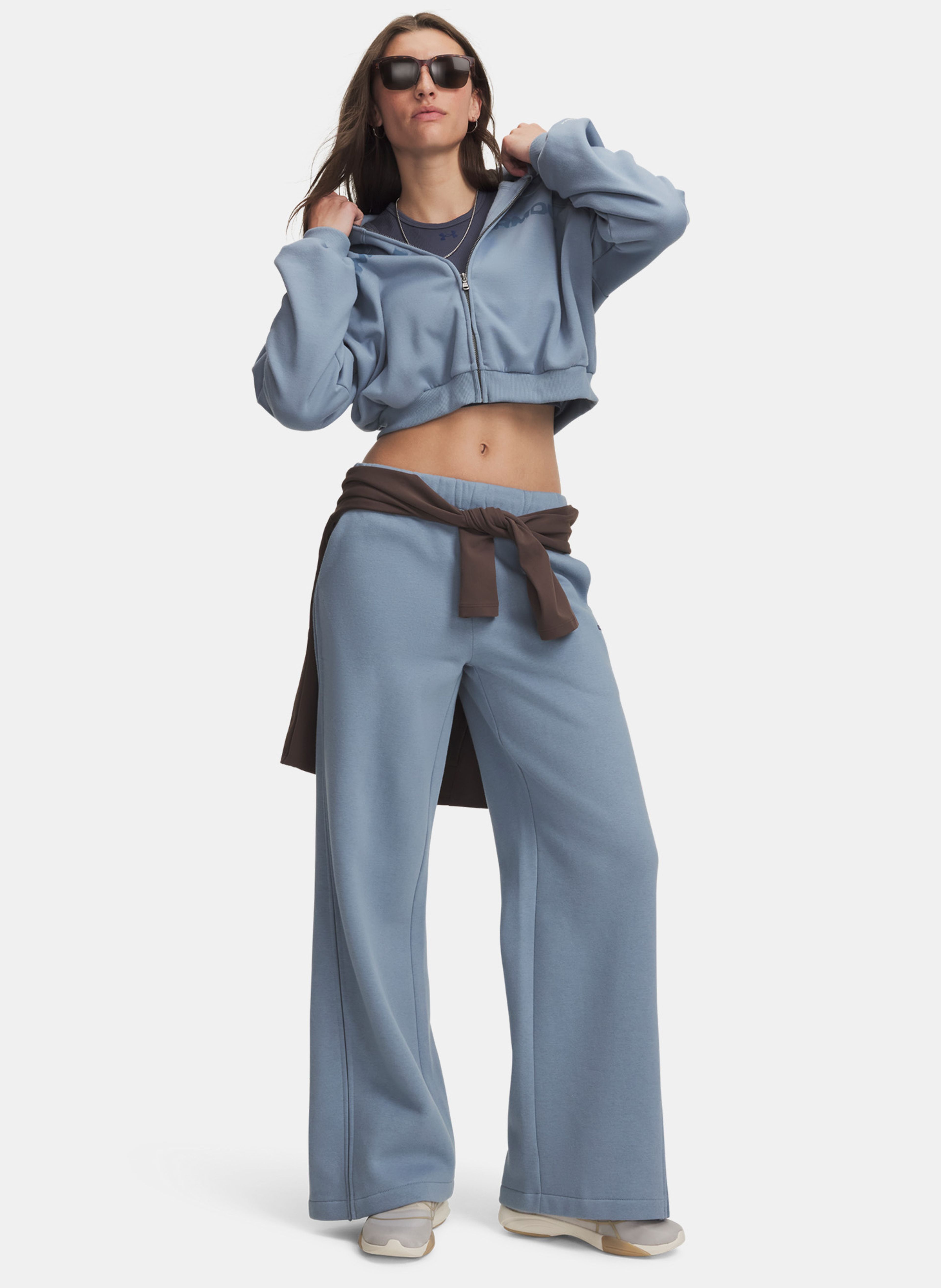 Sieviešu sporta bikses Under Armour Icon Flc Sama Wide Leg - 004