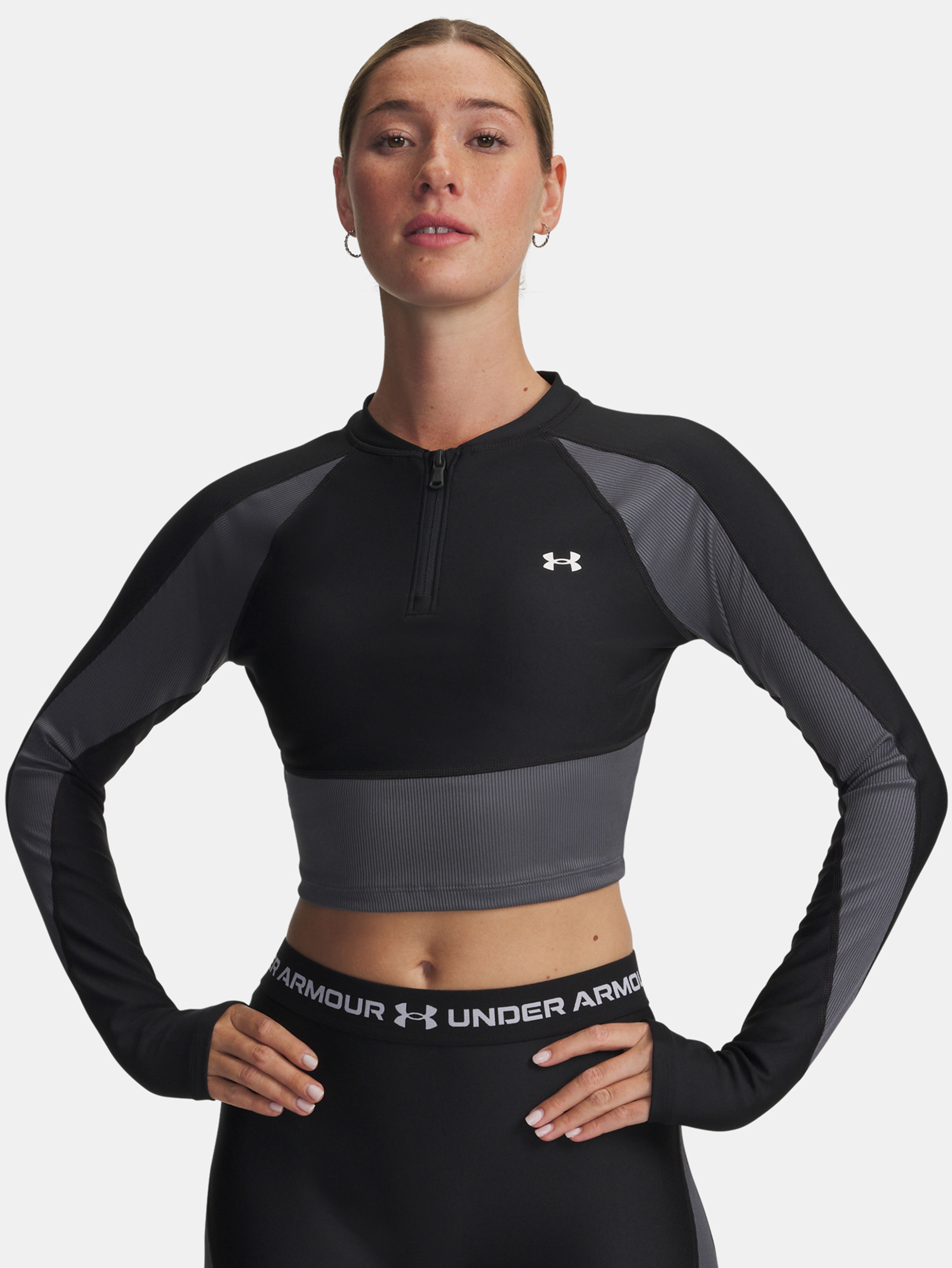 Naiste t-särk Under Armour UA HG Rib 1/4 Zip-BLK