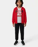 Chlapčenský set Under Armour UA RIVAL 3PC HOODIE SET-Červená - 001