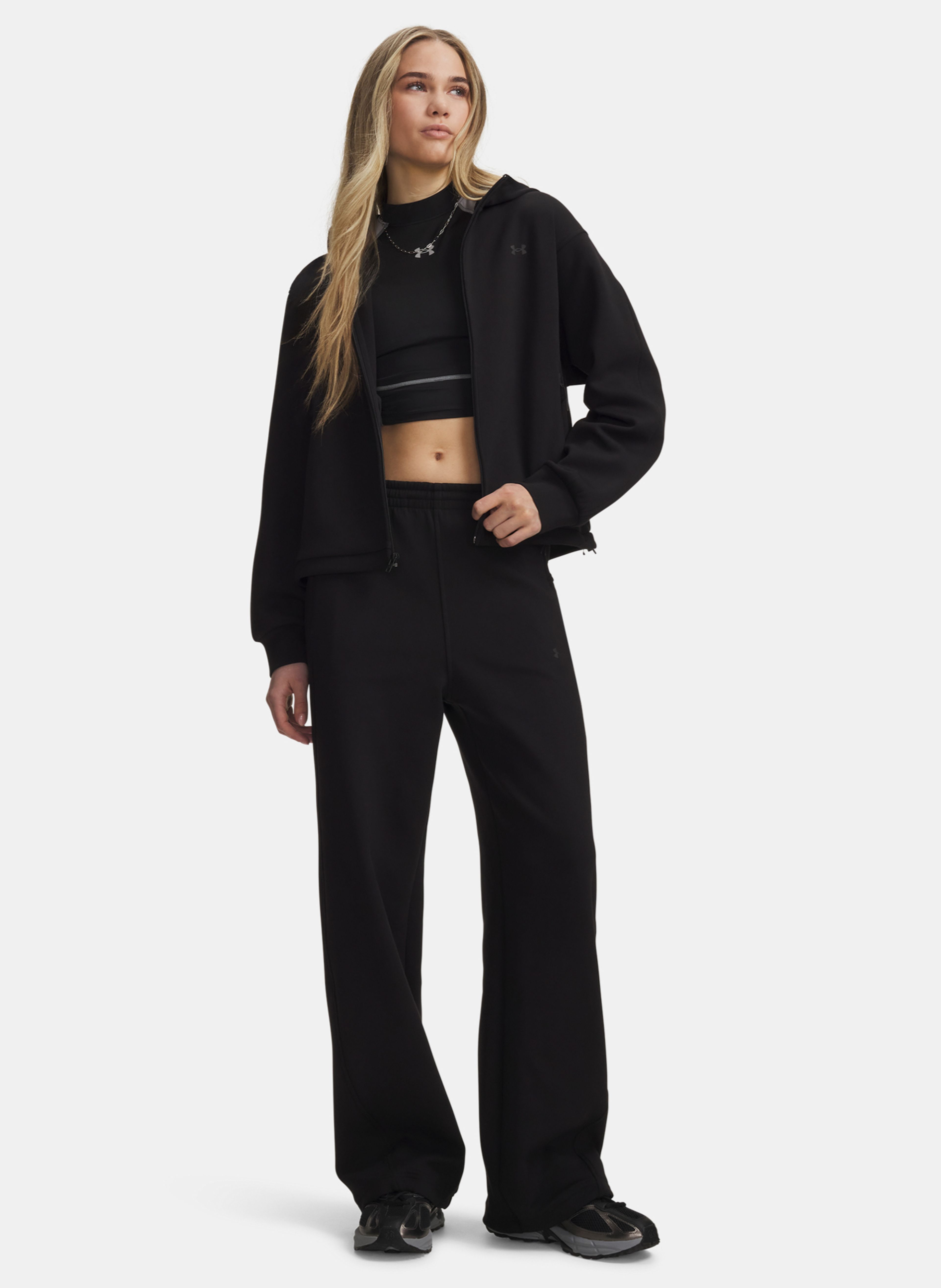 Dámske športové nohavice Under Armour Unstoppable Flc Open Pant - 004
