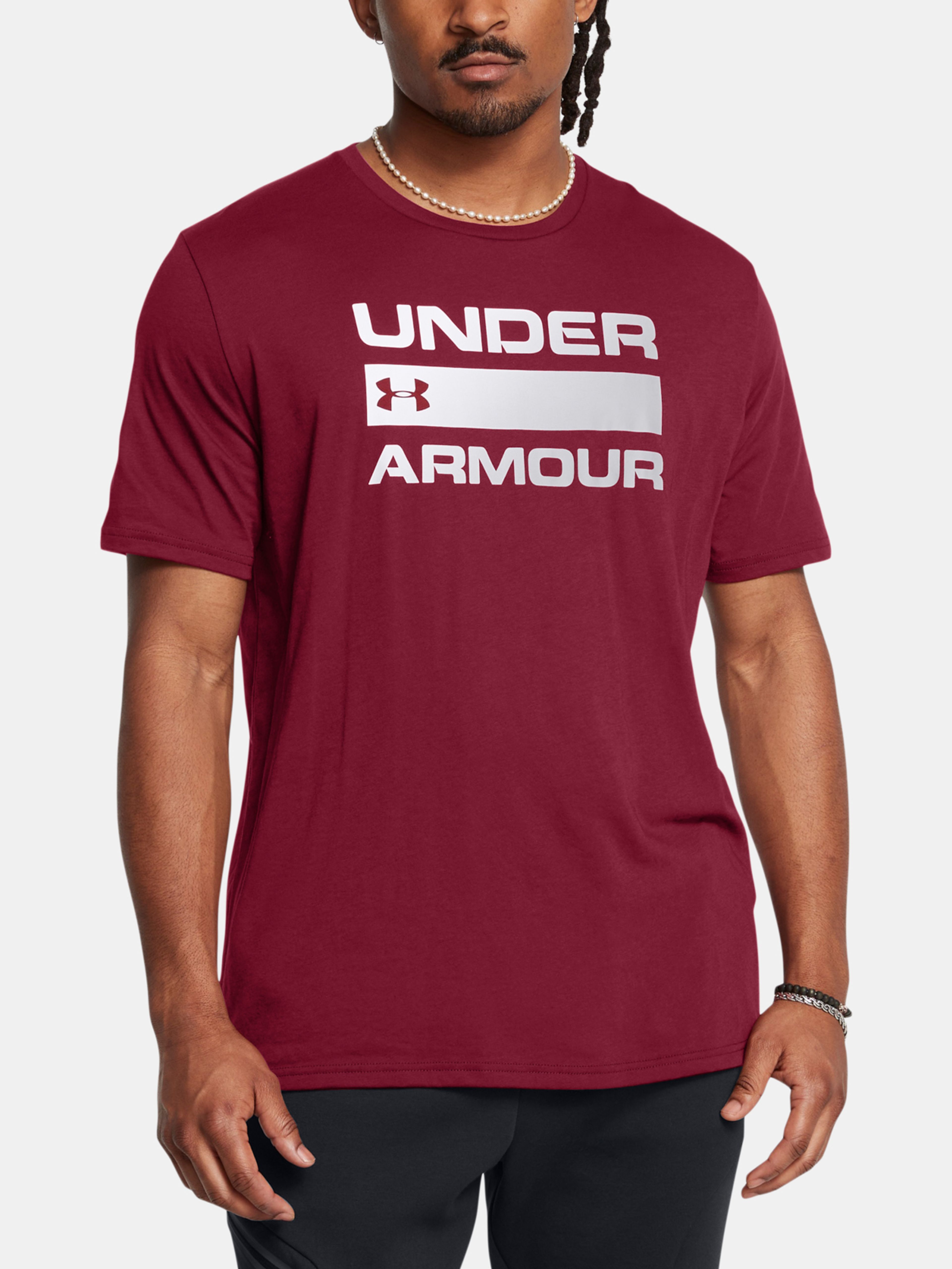 Pánské tričko Under Armour UA TEAM ISSUE WORDMARK SS-RED