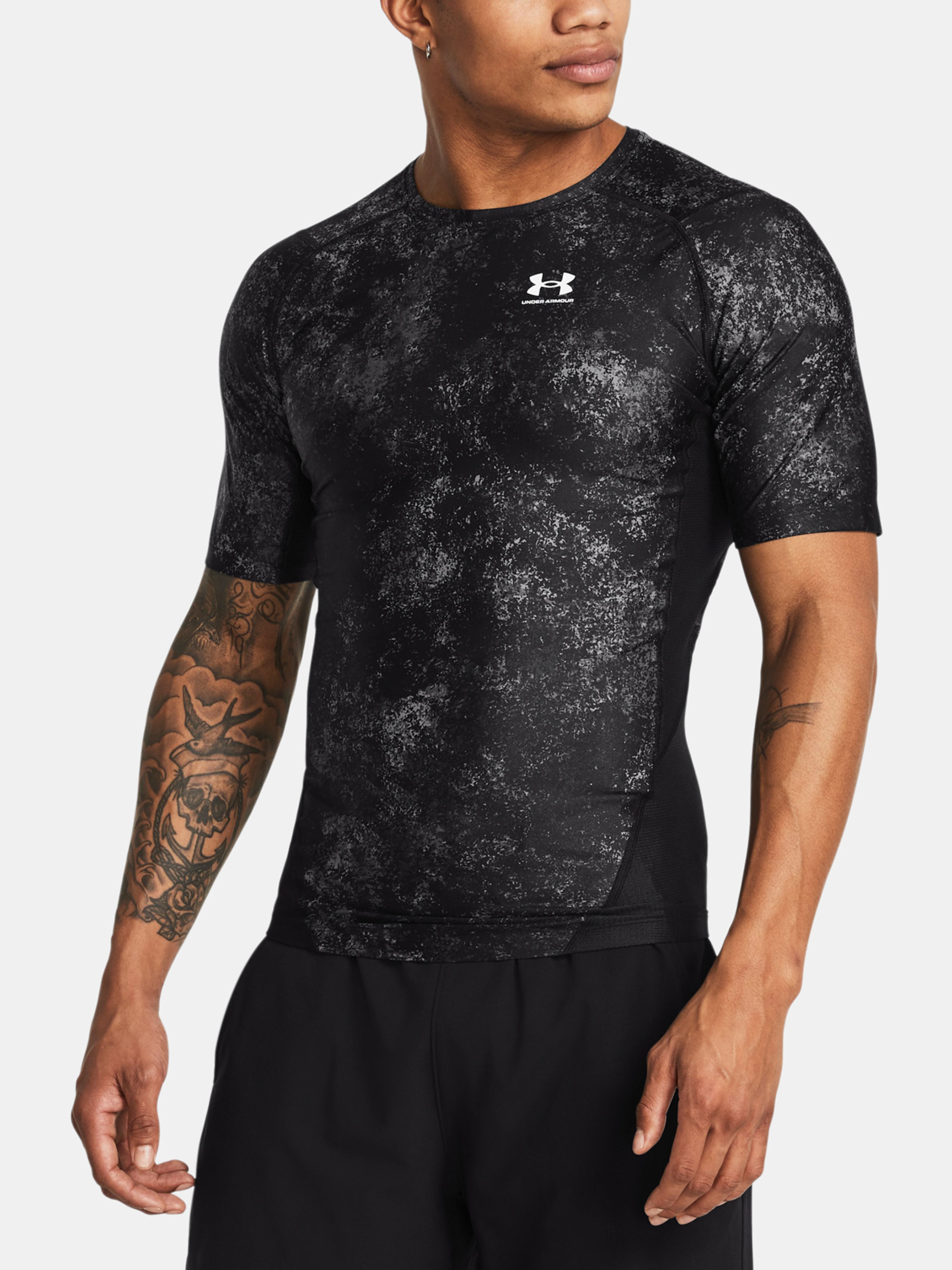 Férfi póló Under Armour UA HG IsoChill Prtd SS-BLK