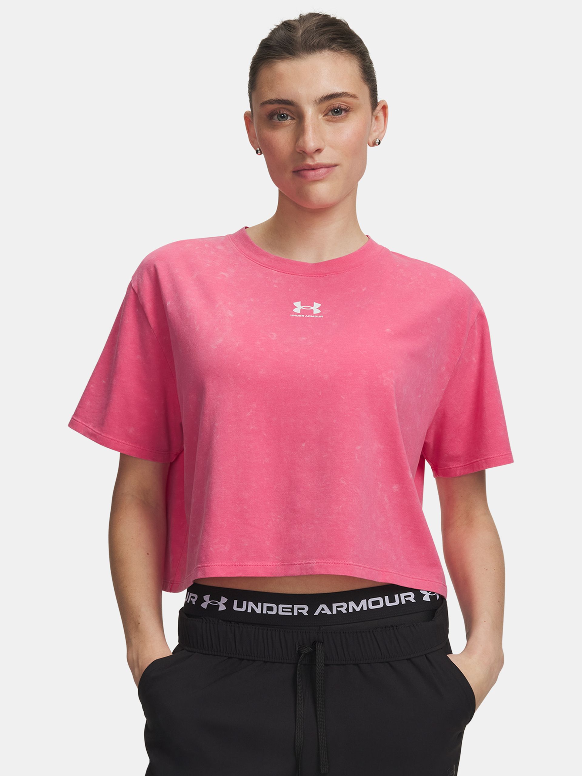 Női póló Under Armour UA Rival Boxy Tee Wash - 001