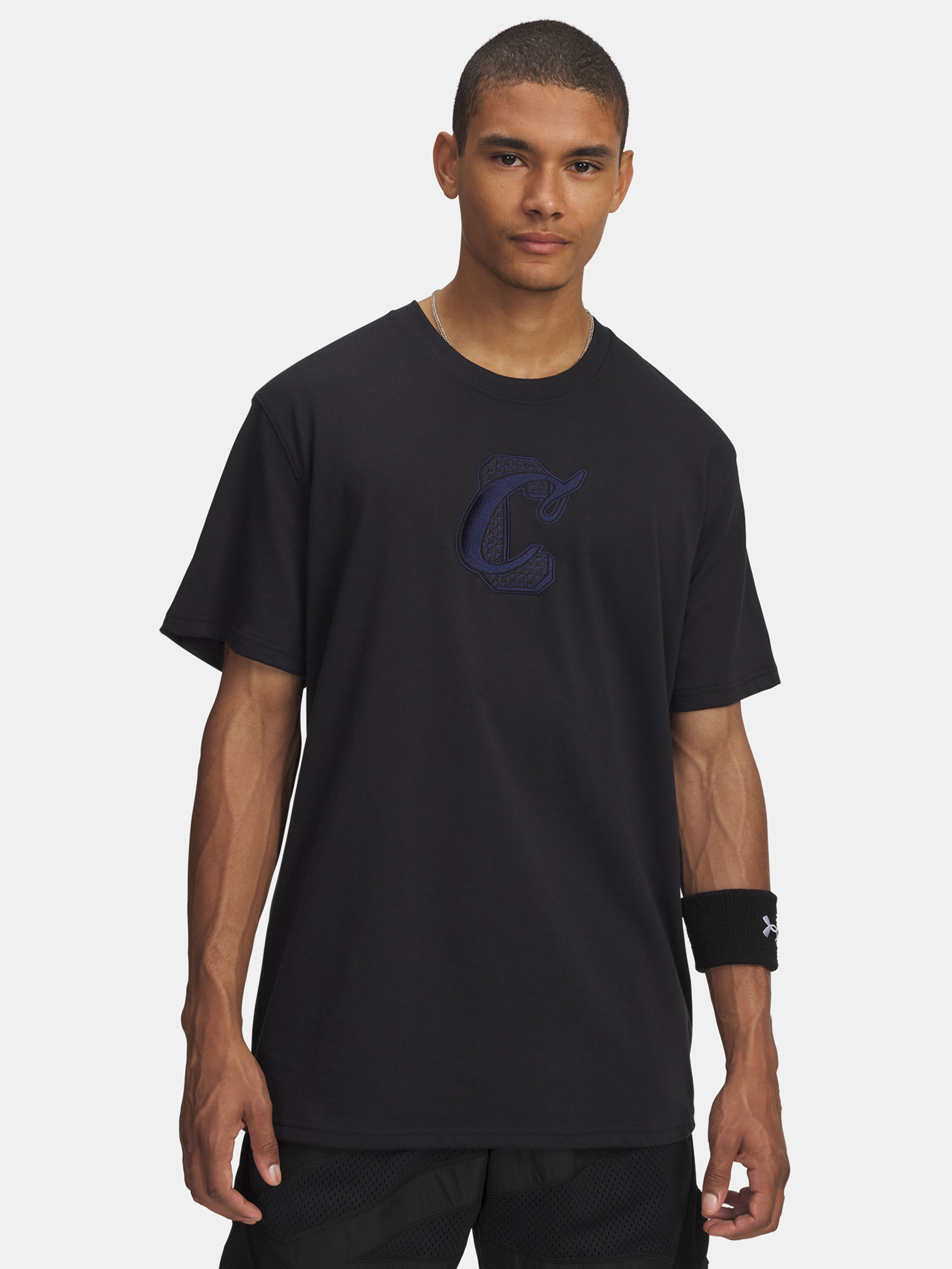 Férfi póló Under Armour Curry Verbiage Tee 1-BLK