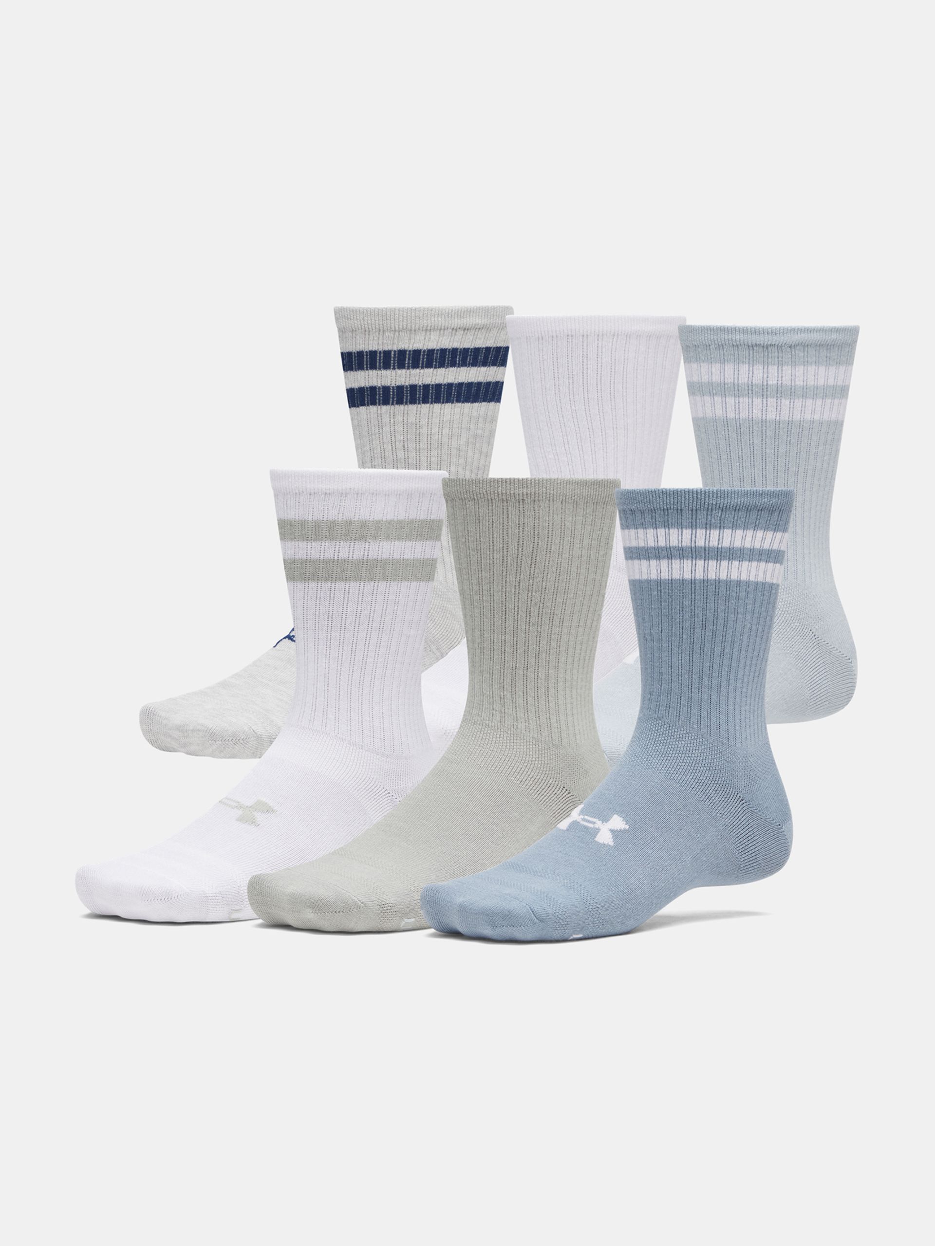 Unisex kojinės Under Armour UA Essential 6pk Crew - 001