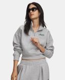 Naiste dressipluus Under Armour RIVAL FLEECE VARSITY HZ-Hallikas - 001