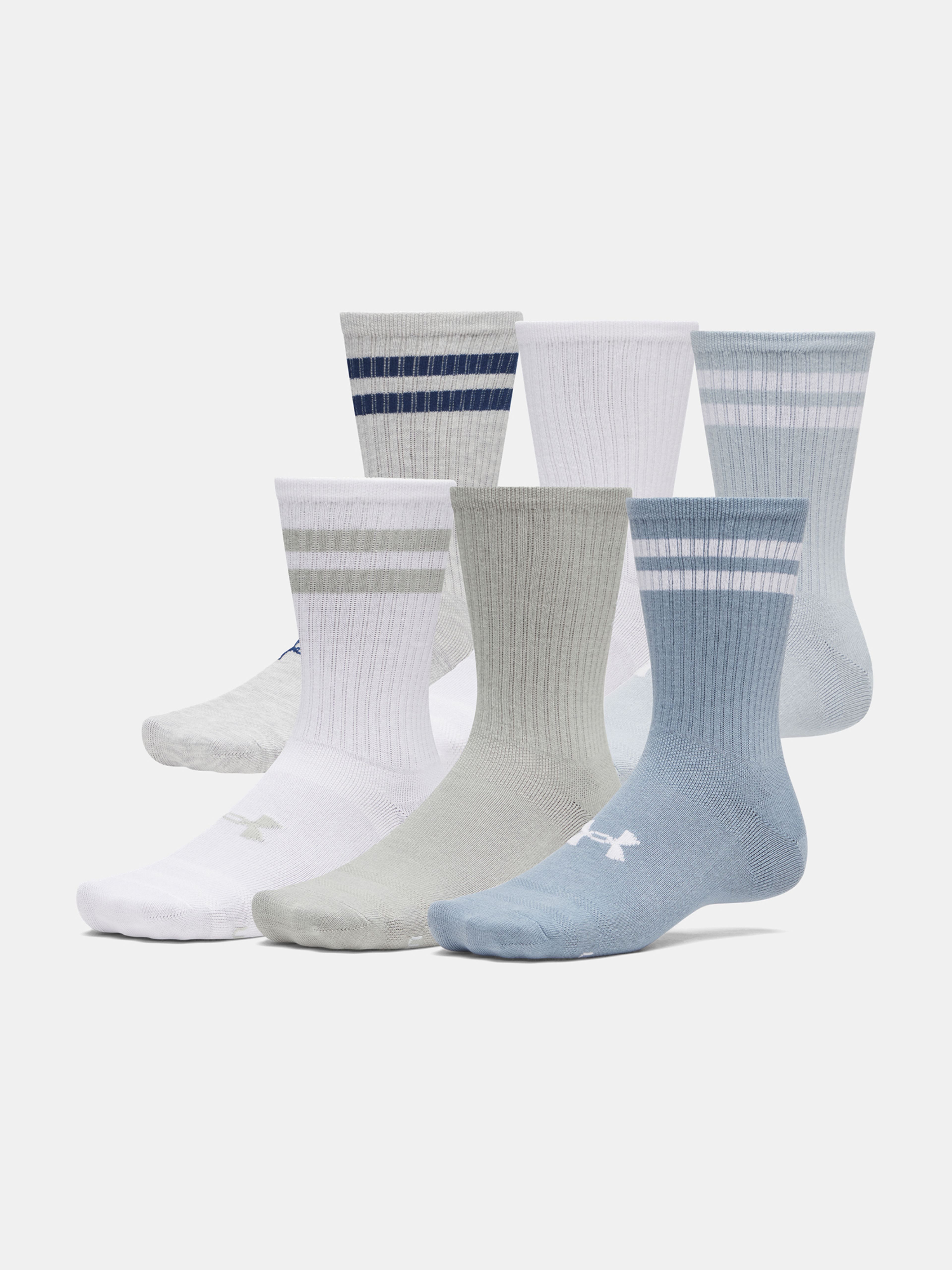 Unisex kojinės Under Armour UA Essential 6pk Crew - 001