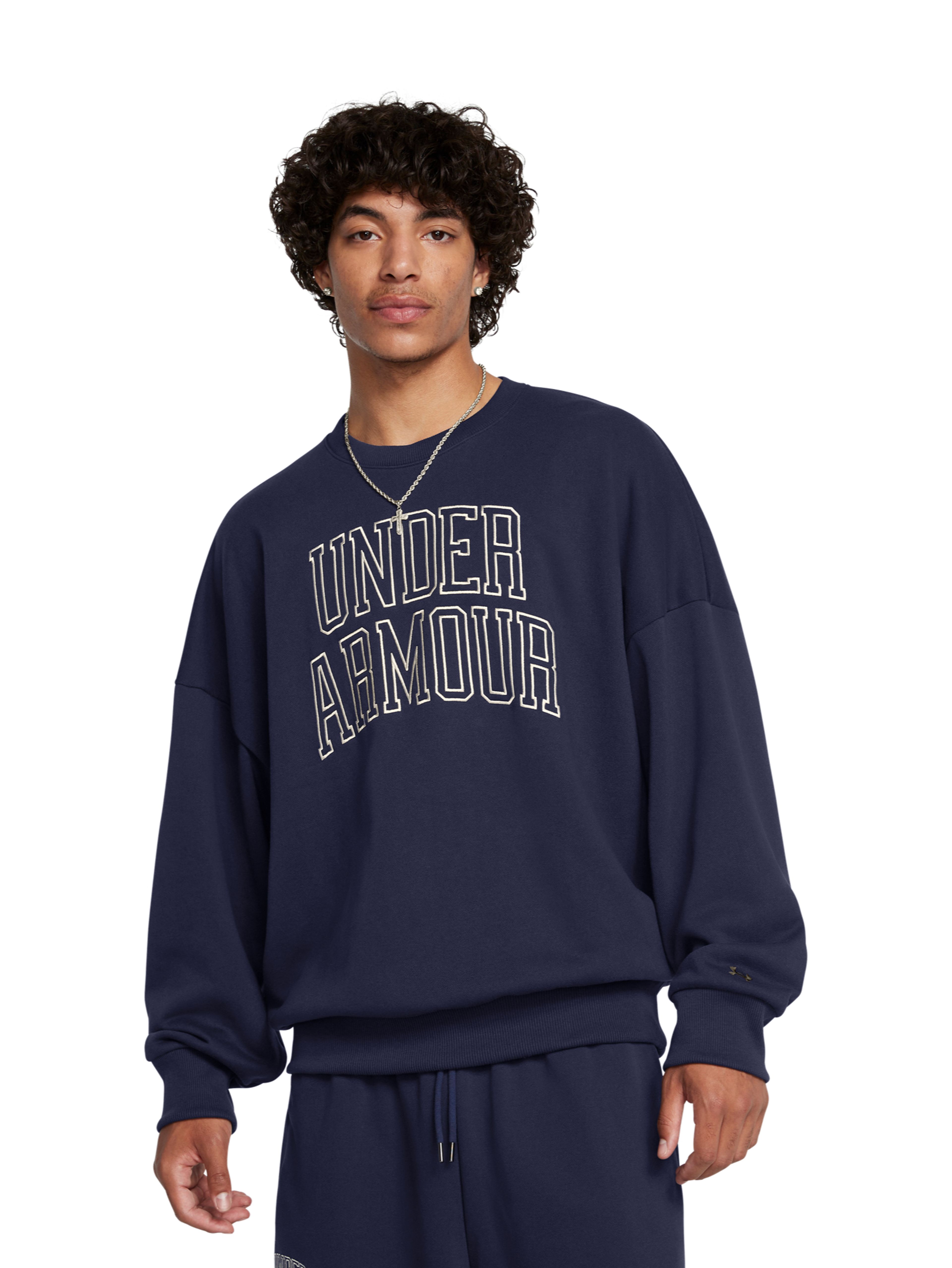 Férfi felső Under Armour UA Icon HWT Terry OS Crew-BLU
