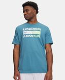Pánske tričko Under Armour Team Issue Wordmark Ss-Modrá - 004