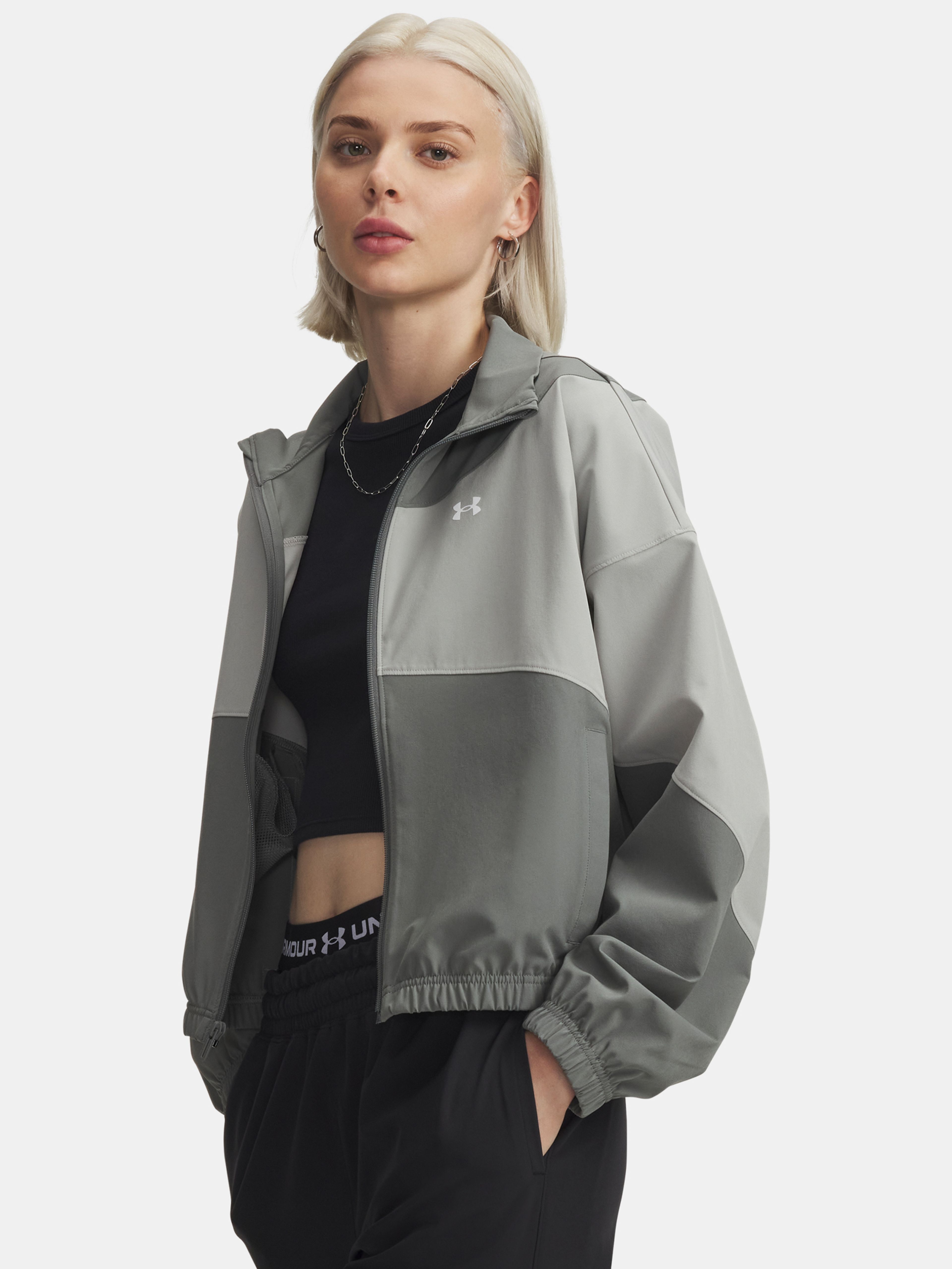 Sieviešu jaka Under Armour UA Rival Woven Jacket-GRN