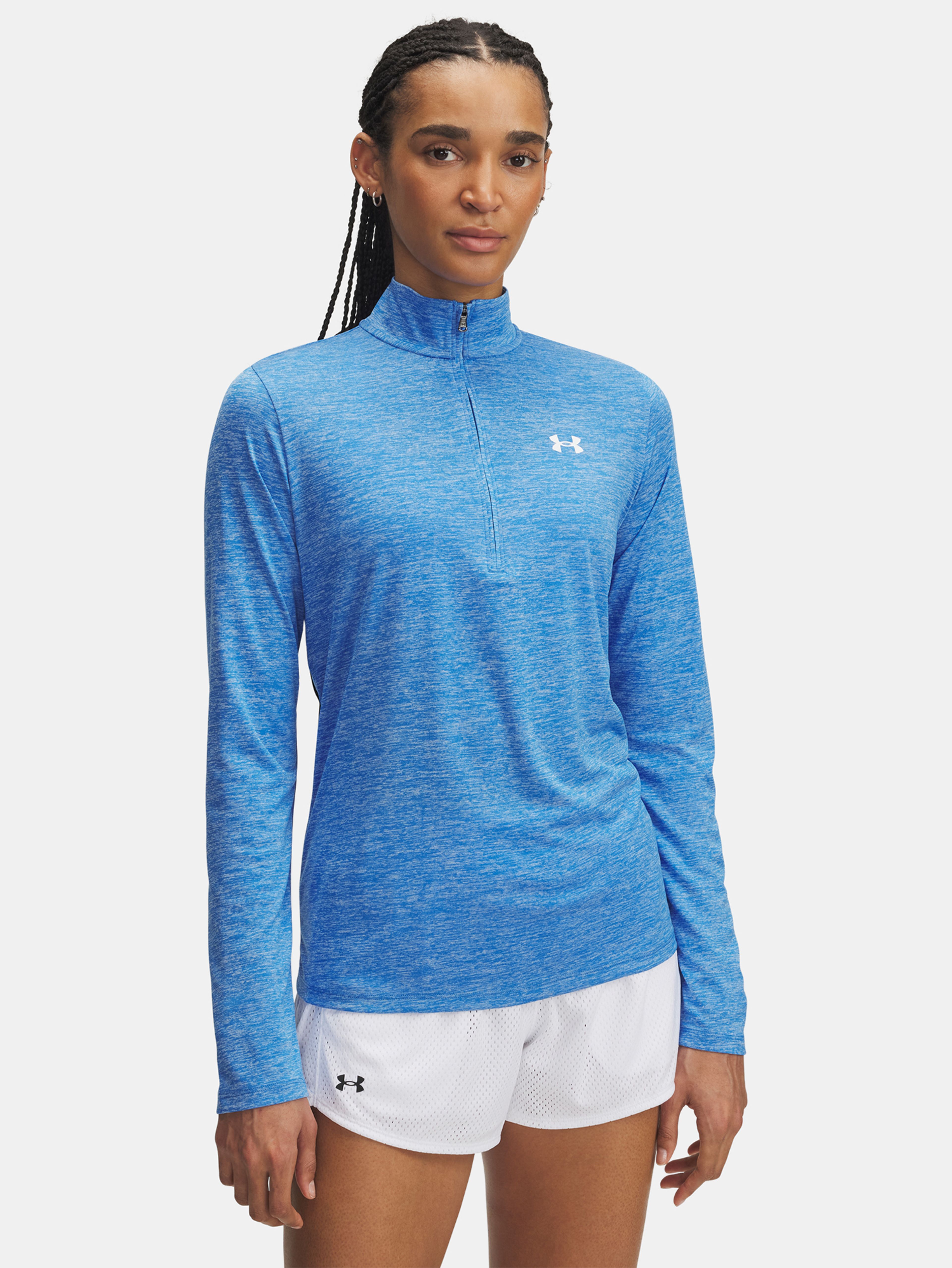 Ženska majica Under Armour Tech 1/2 Zip- Twist-BLU