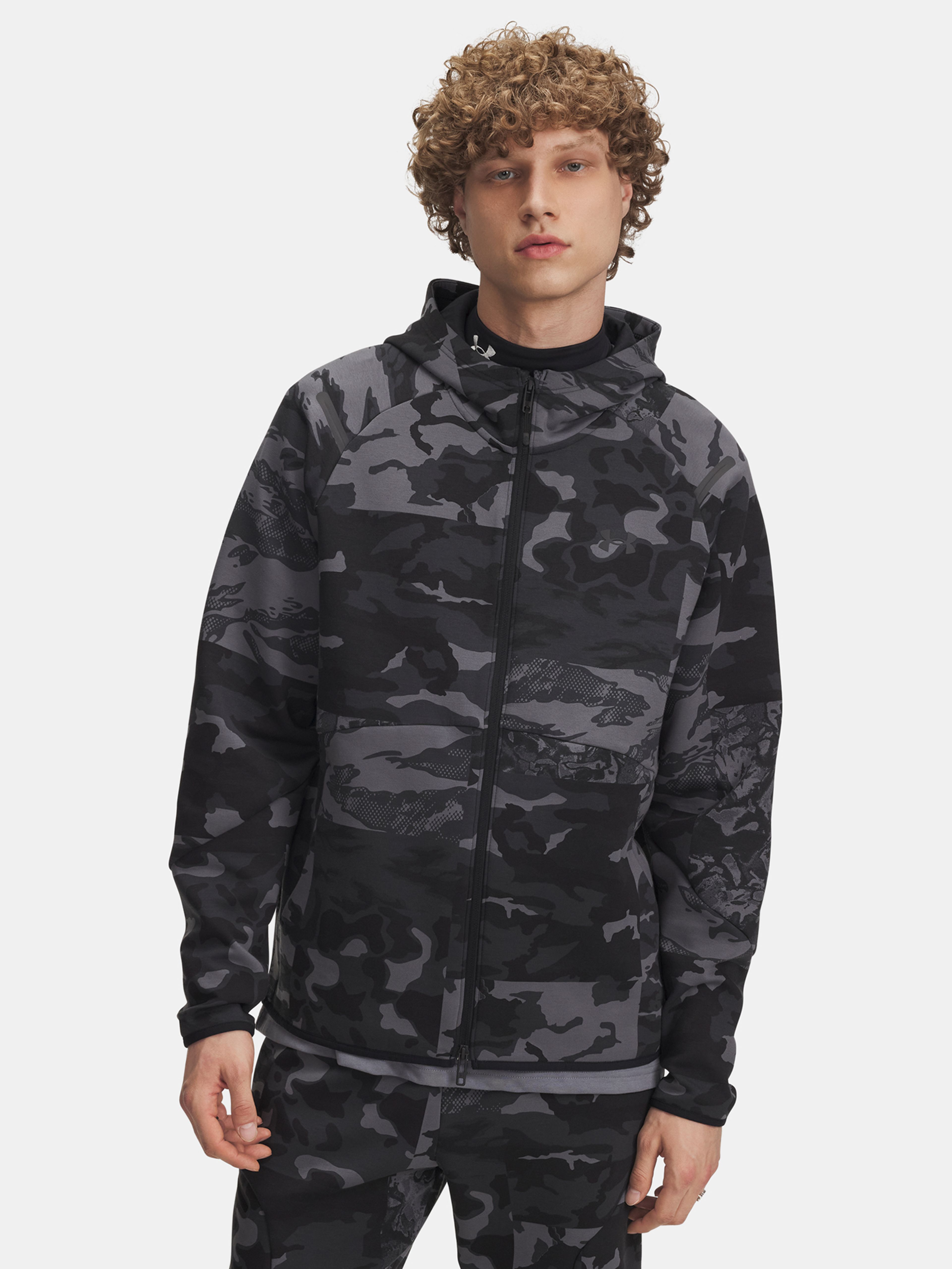 Pánská mikina Under Armour UA Unstoppable Flc Camo FZ-BLK
