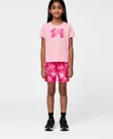 Dievčenský set Under Armour UA PRINTED BIKE SHORT SET-Ružová - 001