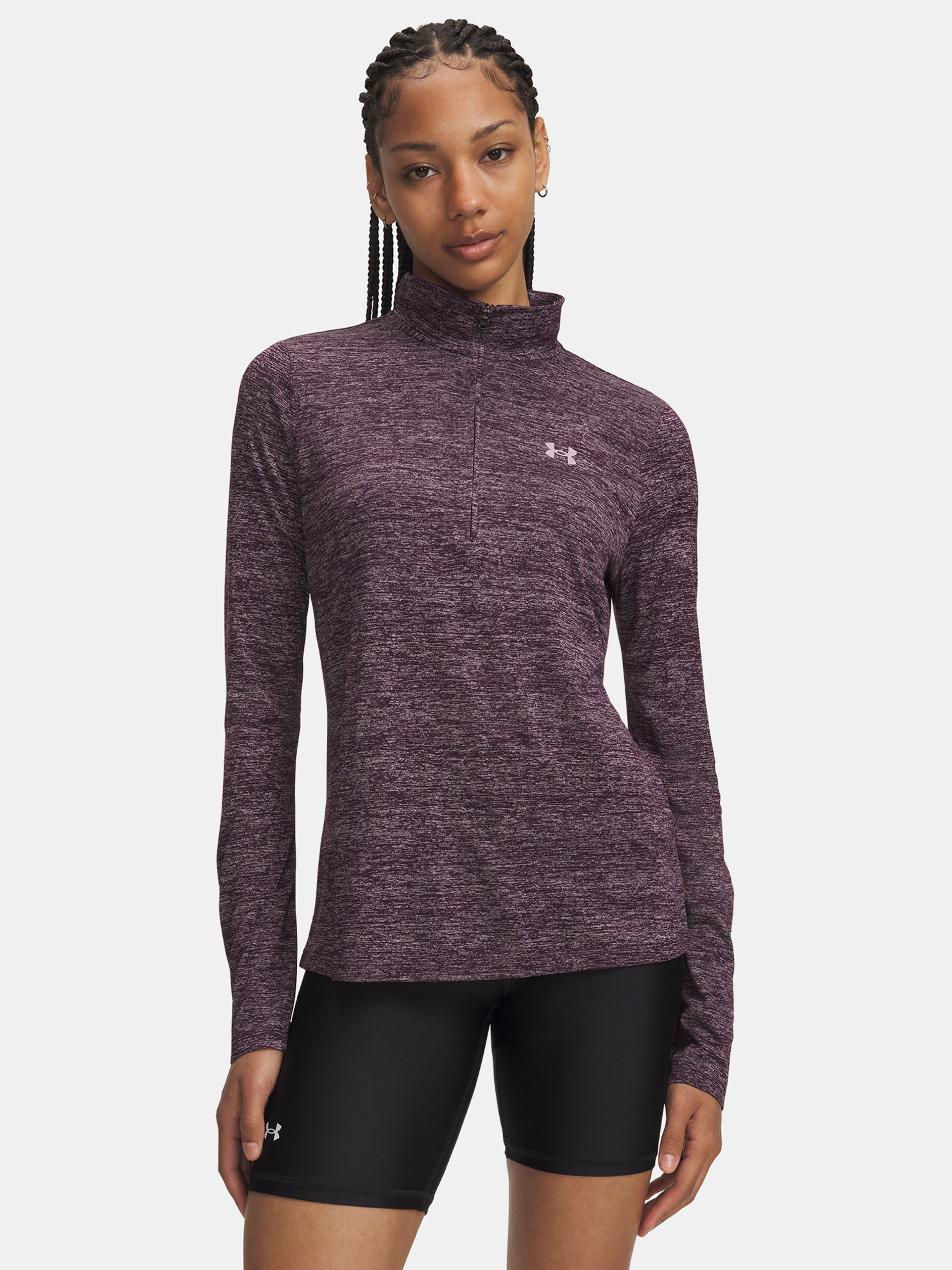 Női póló Under Armour Tech 1/2 Zip- Twist - 001