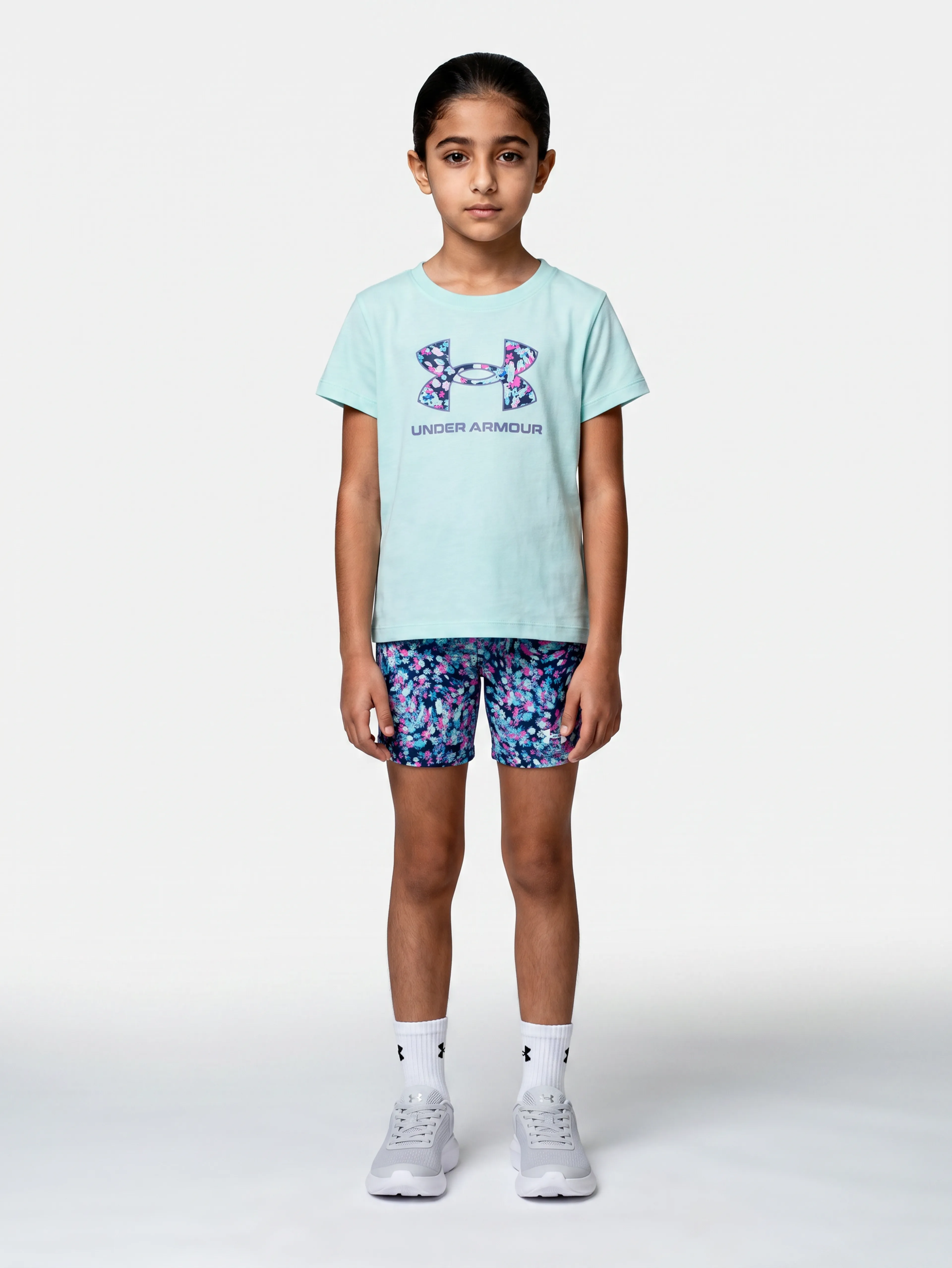 Dievčenský set Under Armour UA PRINTED BIKE SHORT SET - 001