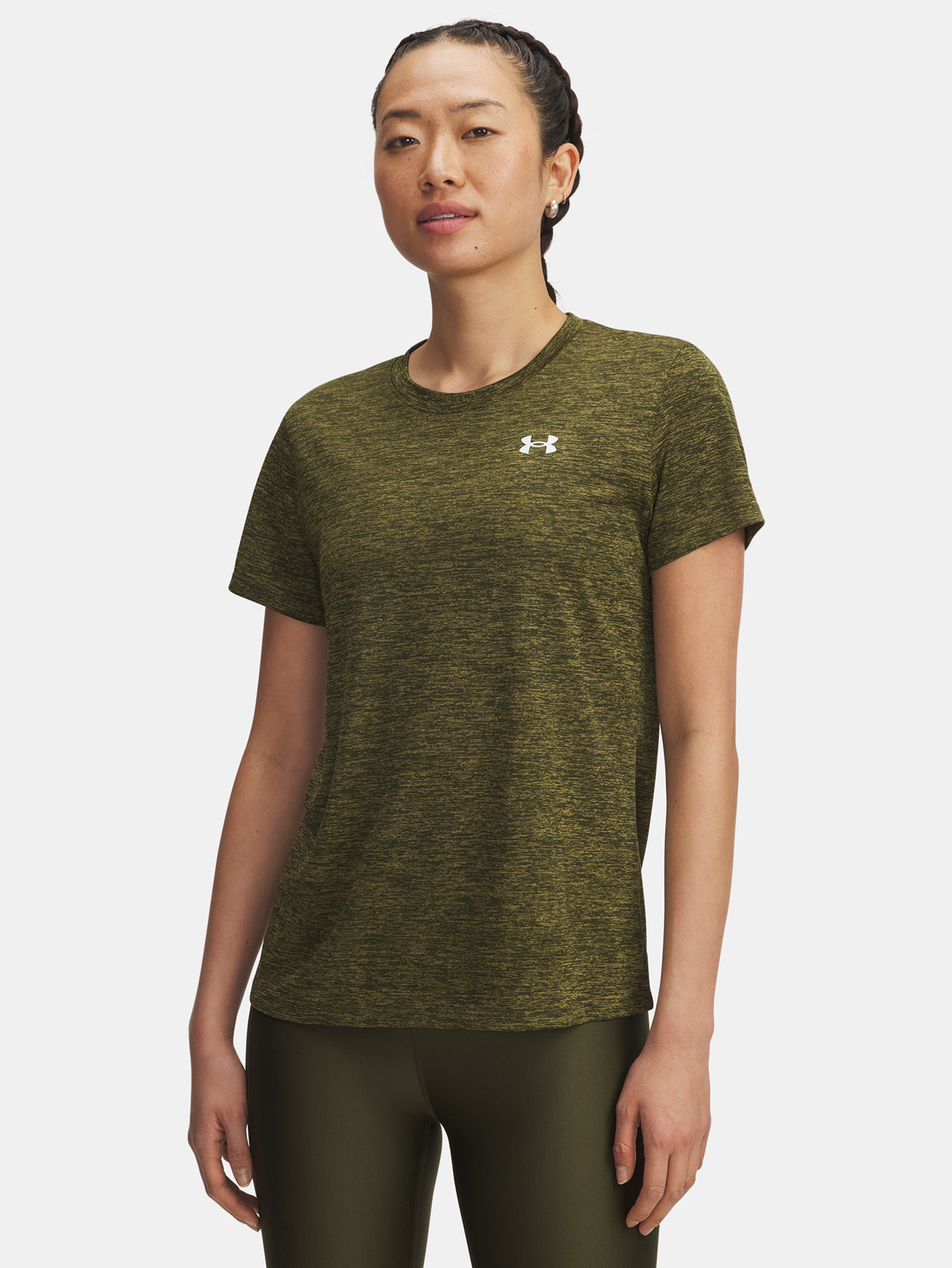 Női póló Under Armour Tech SSC- Twist-GRN