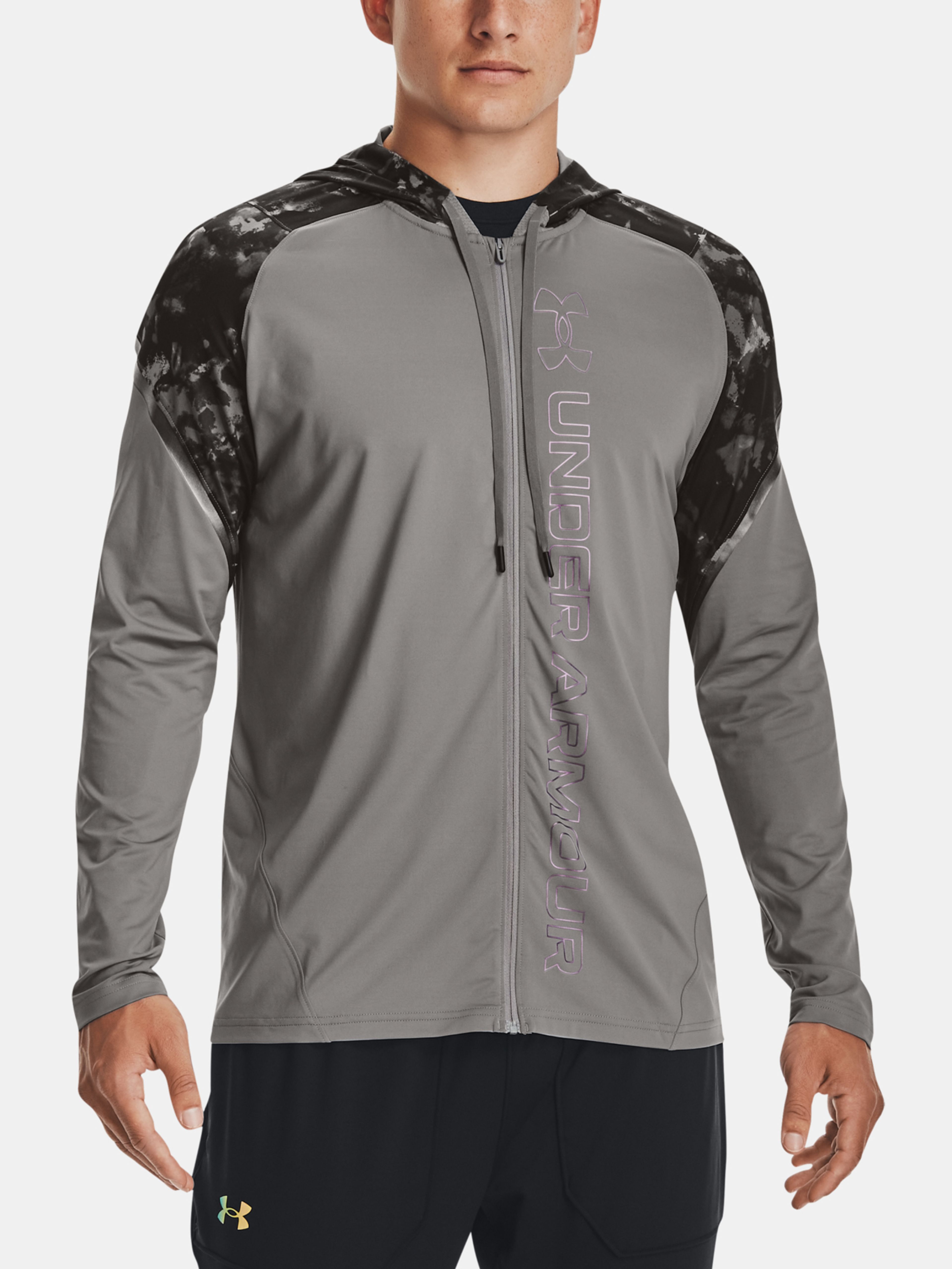 Férfi felső Under Armour Rush FZ Print Hoodie