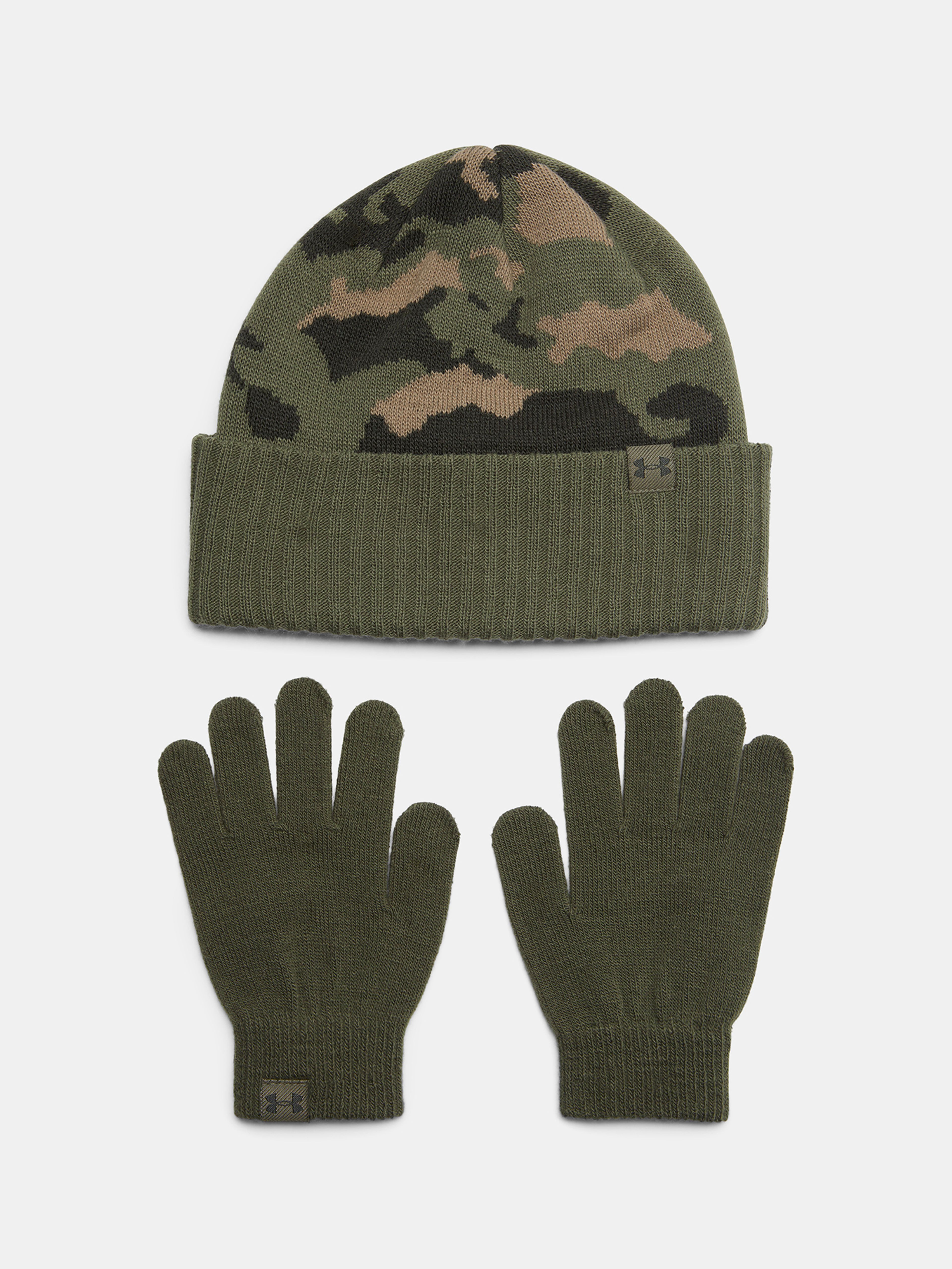Fiú szett Under Armour B Beanie/Glove Combo-GRN
